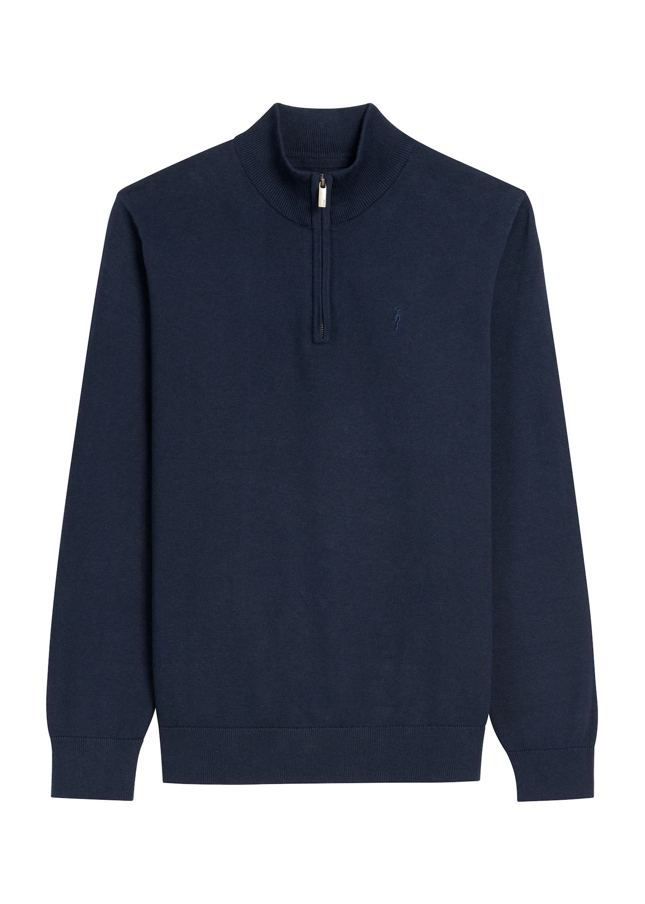 Navy blue men's sweater SWEMT-0174-68(Z25), front product view on white background.