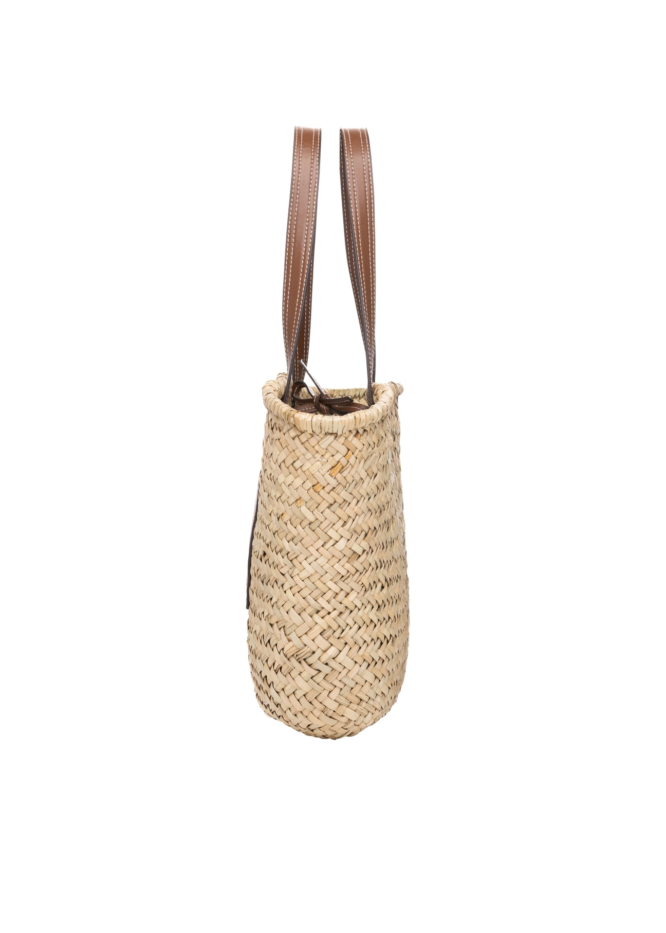 Women's straw shopper bag TOREC-1219-1E(W26), side product view on white background.