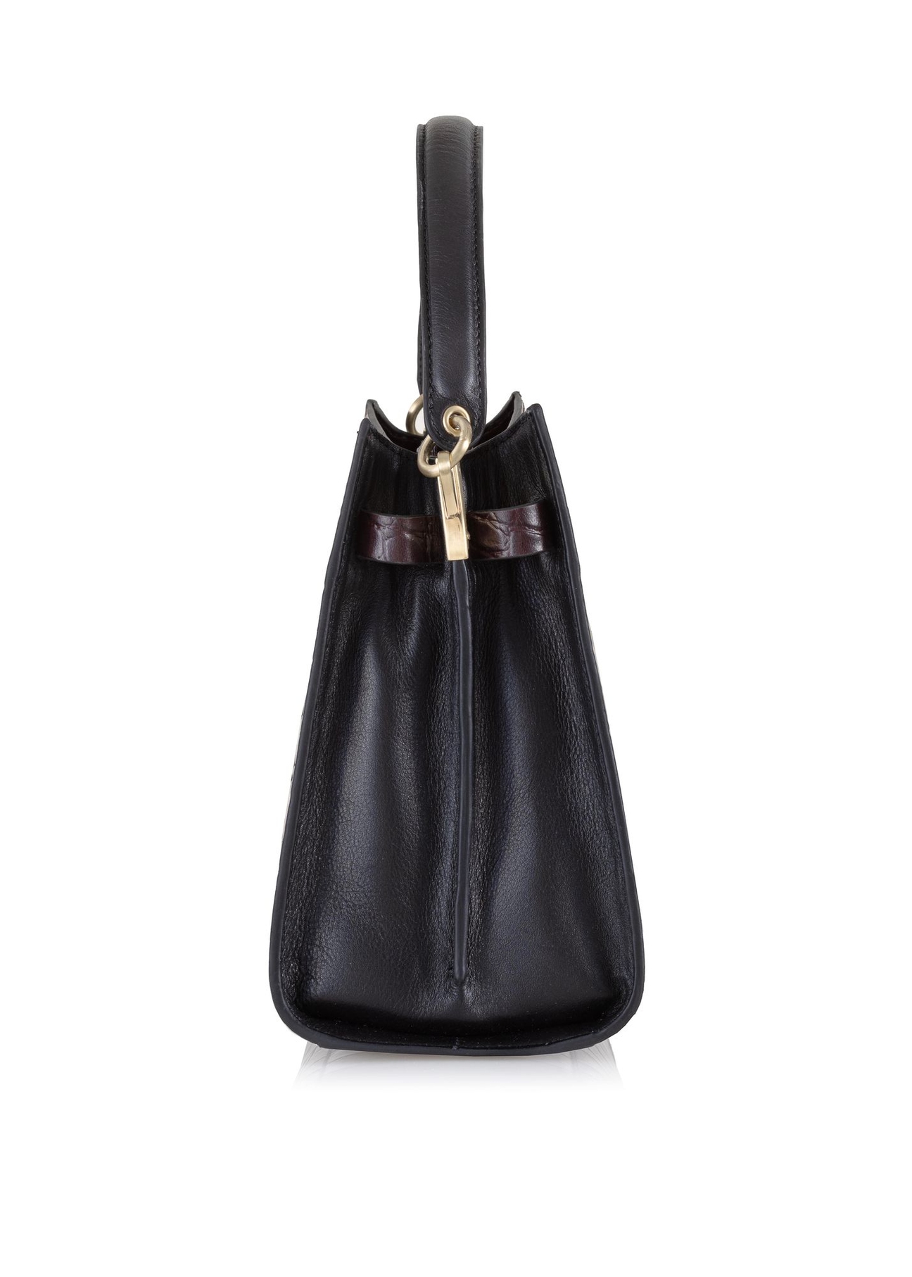 Women's three-compartment leather handbag TORES-0967-49(Z23)-03