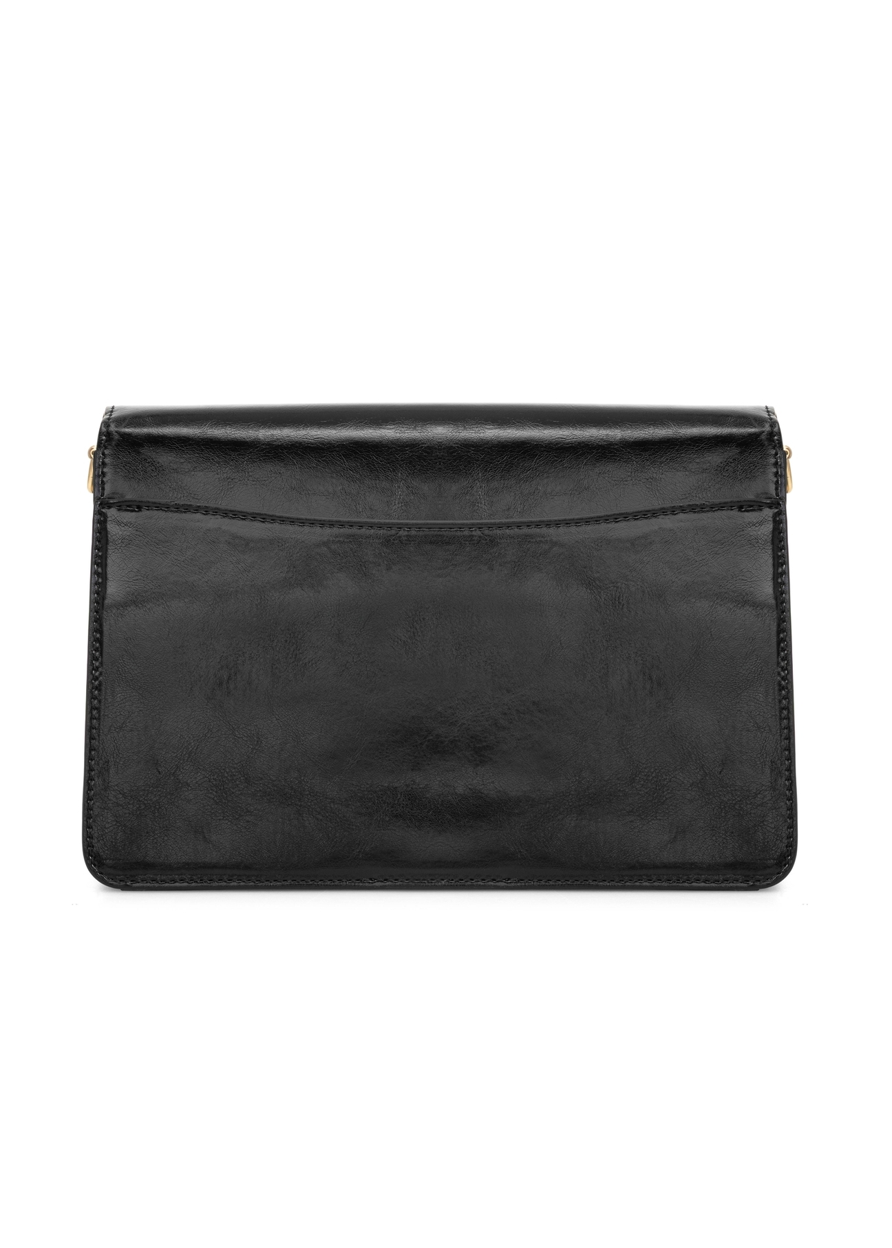 Black women's messenger bag TOREC-1167-9F(W26), product view from the back on a white background.