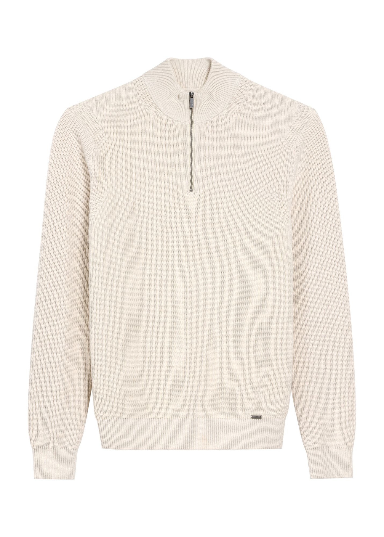Beige men's sweater SWEMT-0175-80(Z25), front product view on white background.