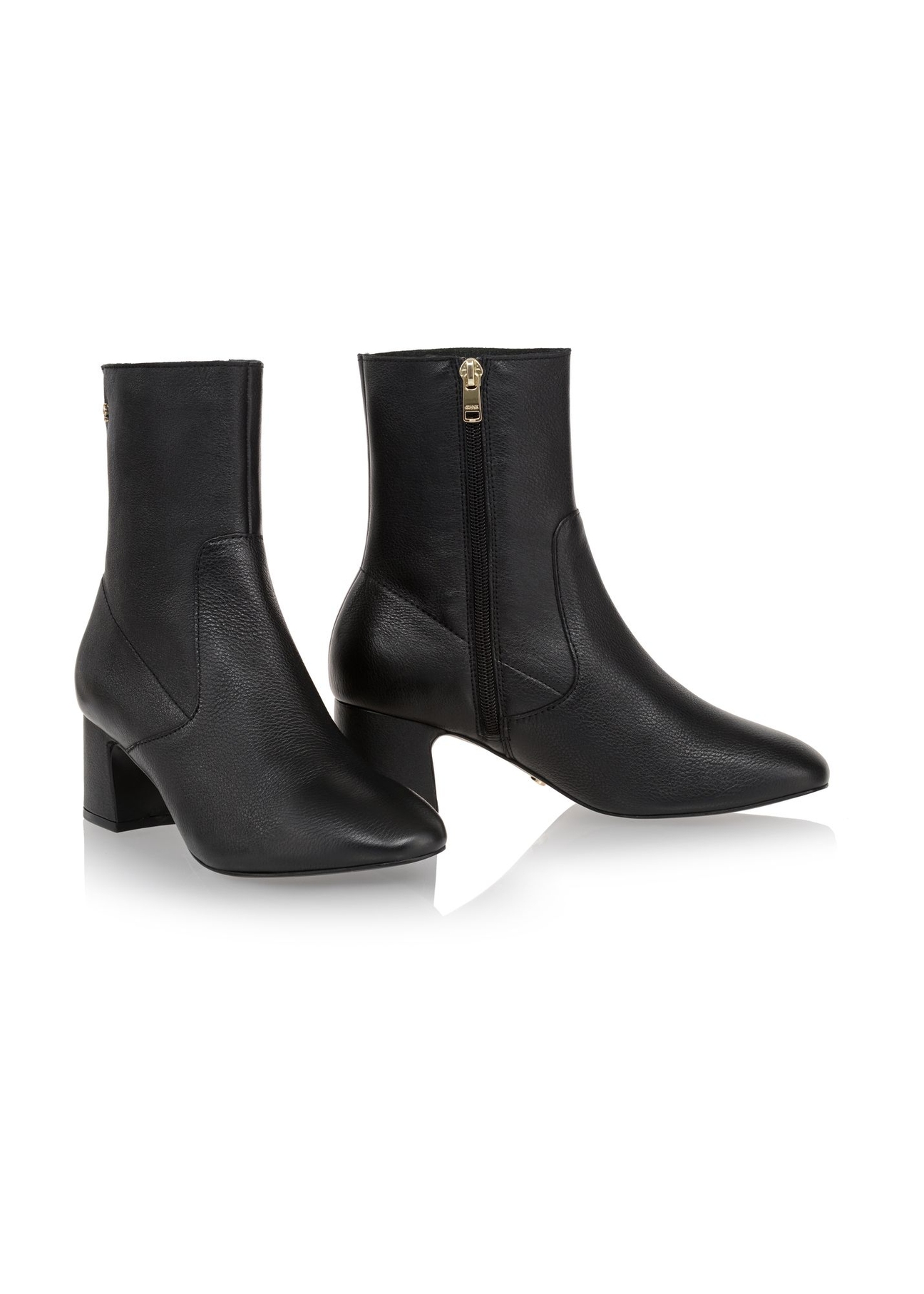Women's black leather boots BUTYD-0812A-99(Z23)-02