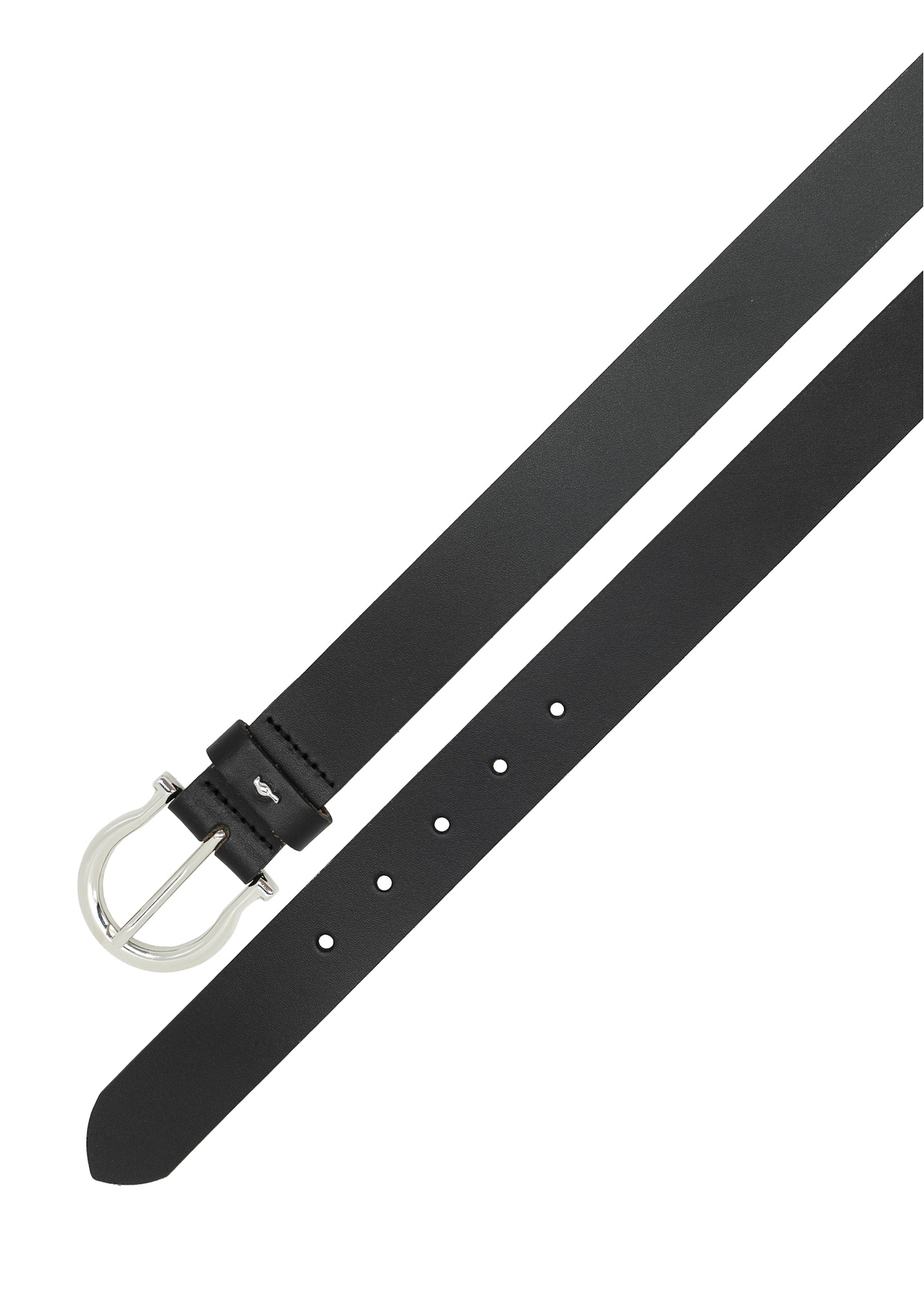 Czarny skórzany pasek damski PASDS-0274-99(Z26)