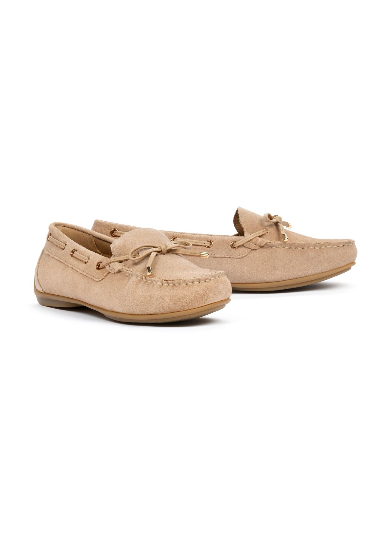 Beige women's loafers BUTYD-1053A-81(W25)-02