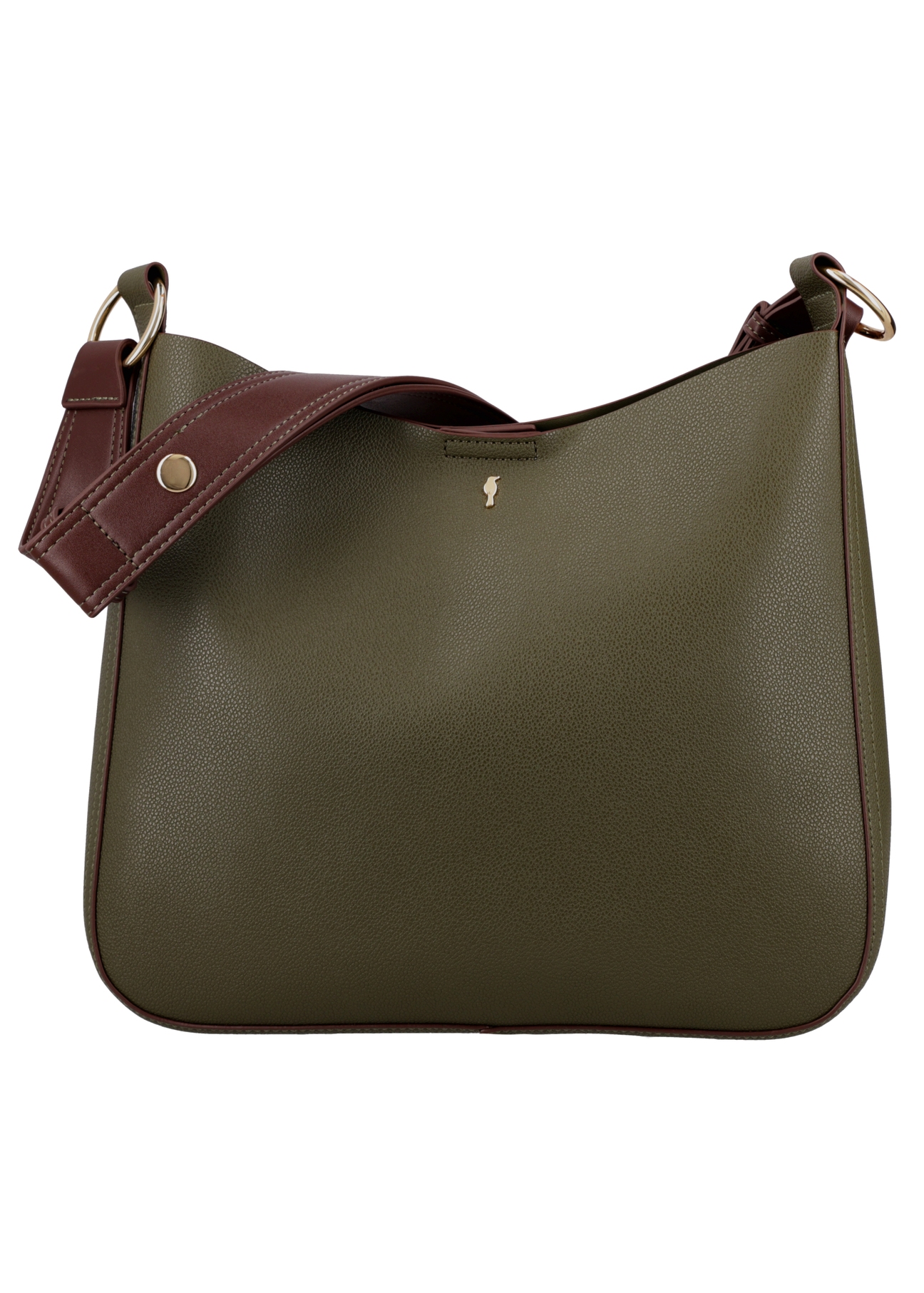 Green women's hobo bag TOREC-1257-8B(Z26). Product view from the front on a white background.