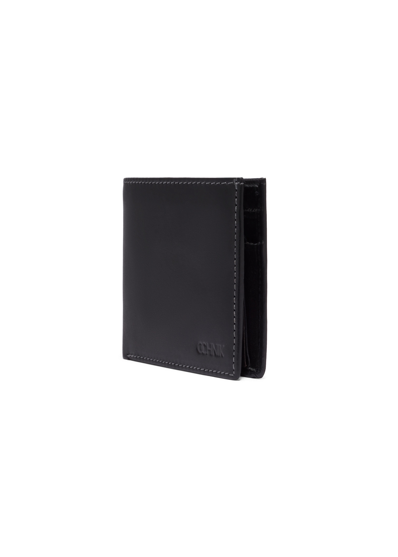 Black men's leather wallet PORMS-0699-99(Z26), diagonal product view on a light background.
