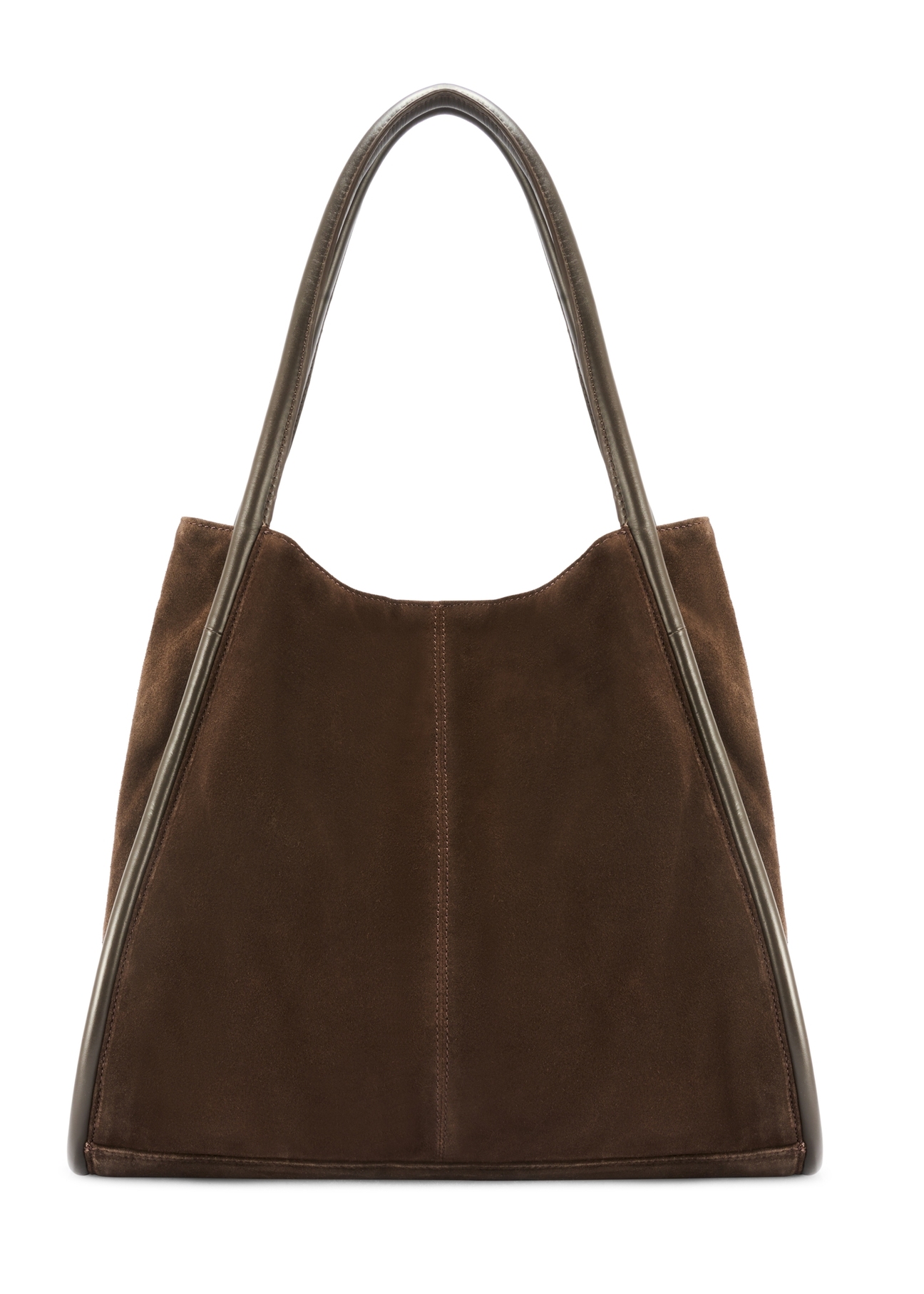 Brown suede large women's handbag TORES-1250-1I(W26)