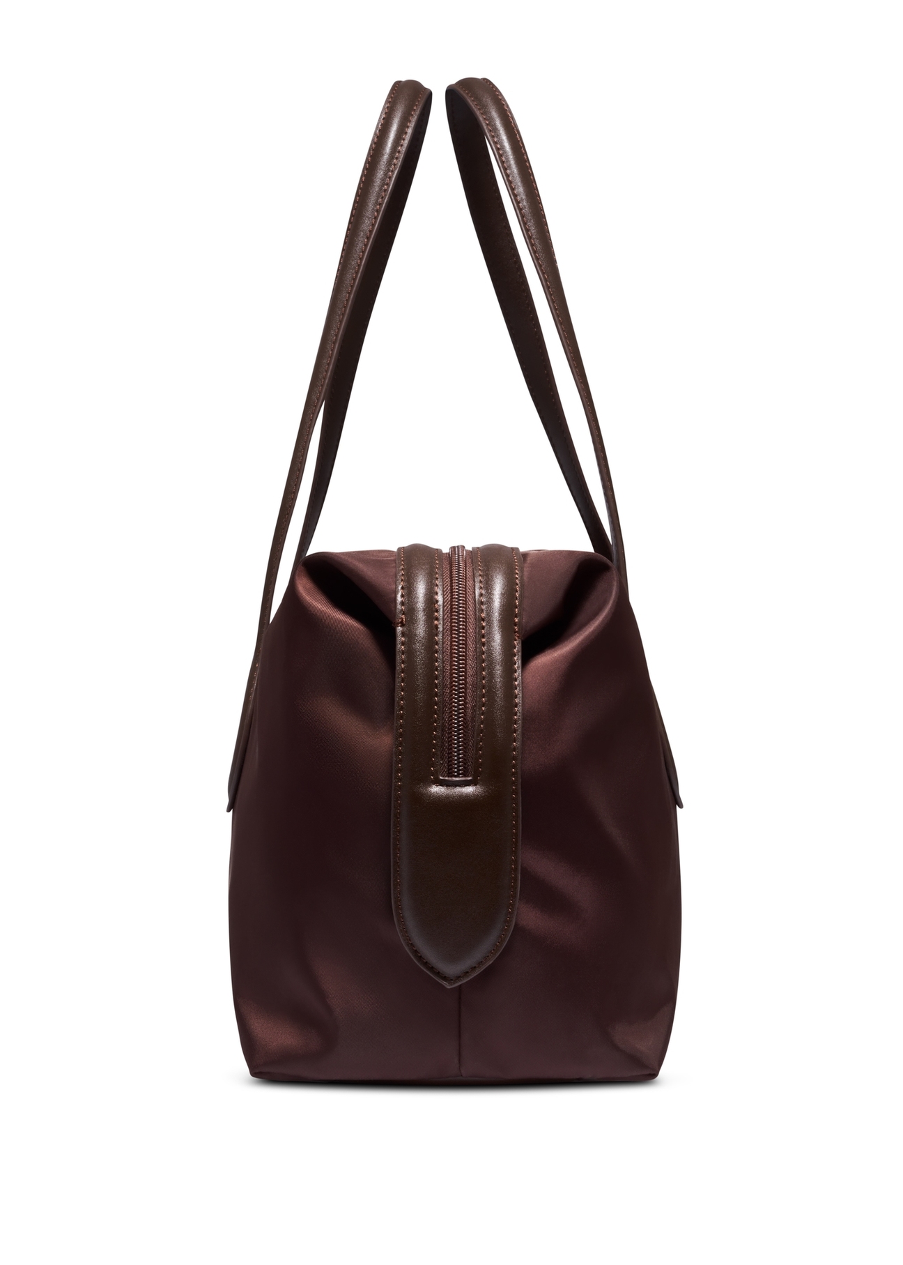 Large dark brown shopper bag TOREN-0354-1I(Z26), side view of the product on a white background.