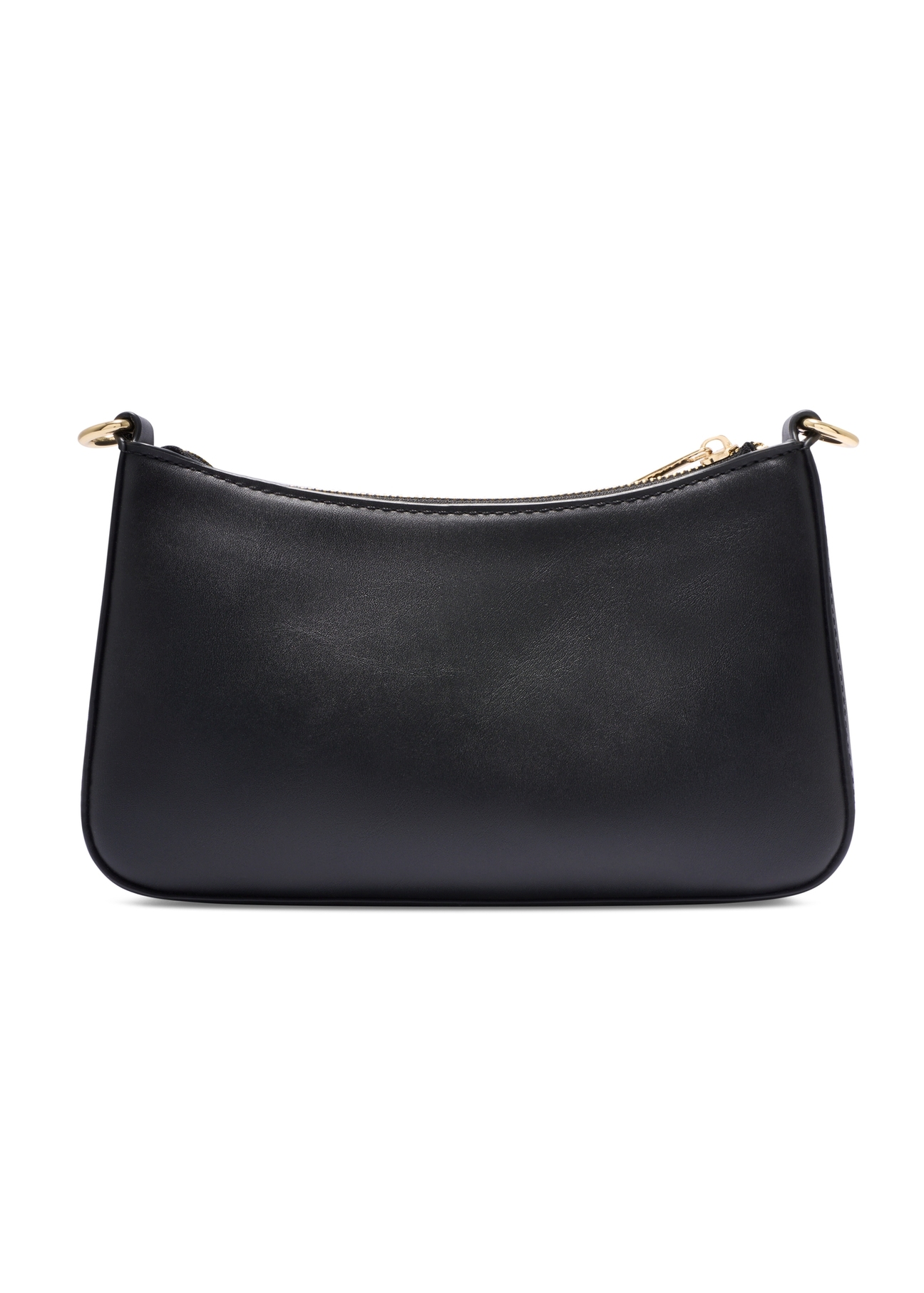 Black women's shoulder bag TOREC-1189-99(W26) - product view from the back, on a white background.