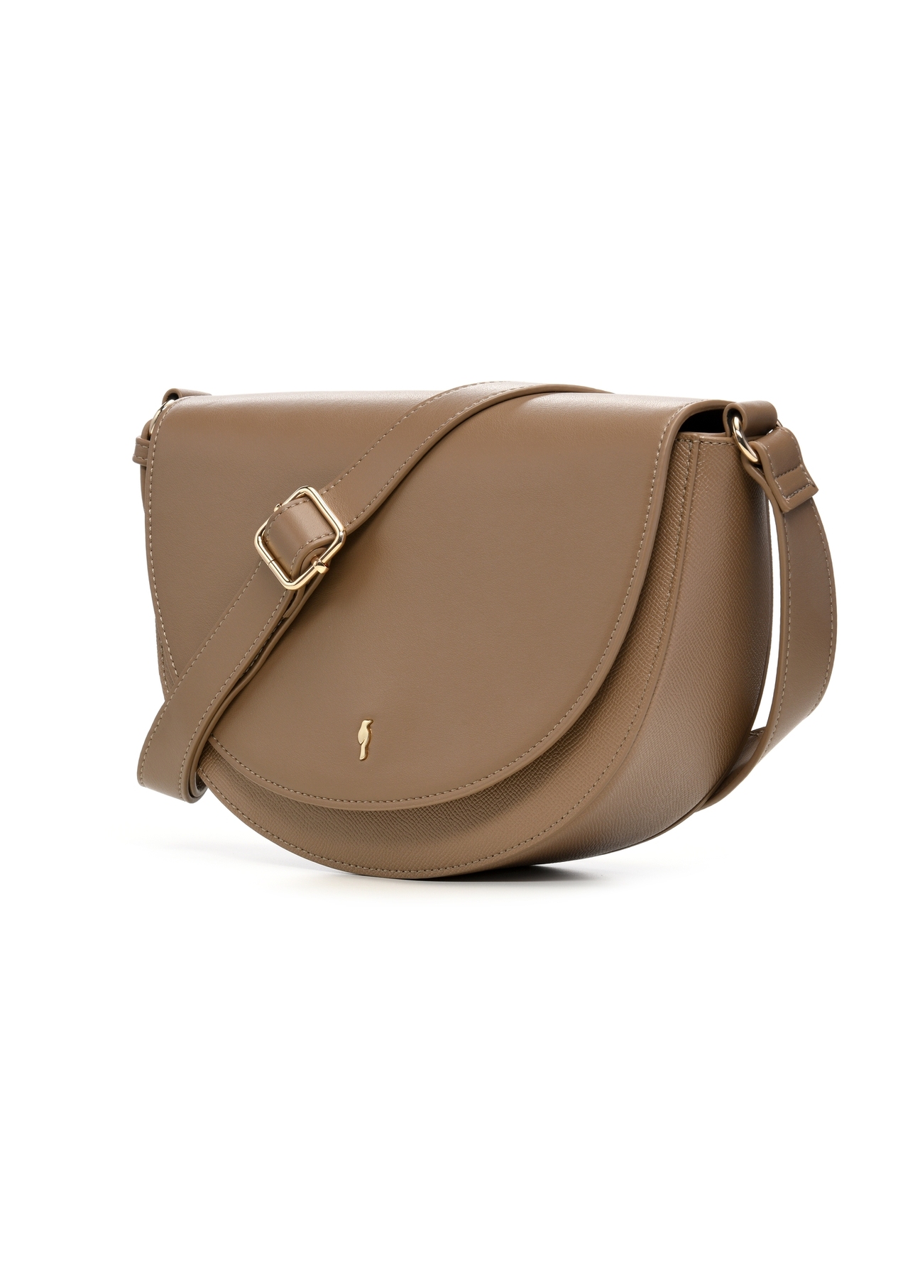 Beige semi-circular women's messenger bag TOREC-1298-1B(Z26)
