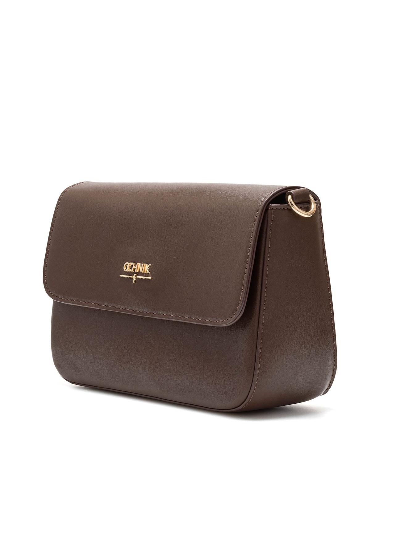 Chocolate women's messenger bag TOREC-0930B-89(Z25), diagonal product view on a white background.