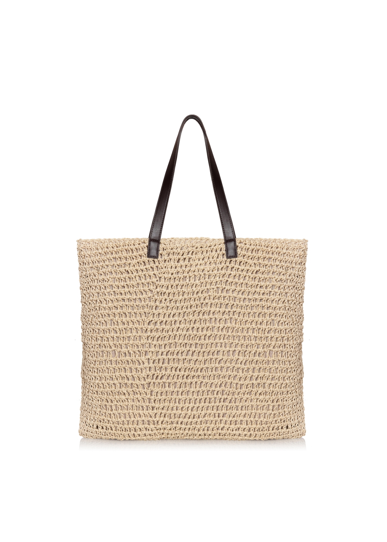 Large women's straw handbag TOREC-0692-81(W22)-03