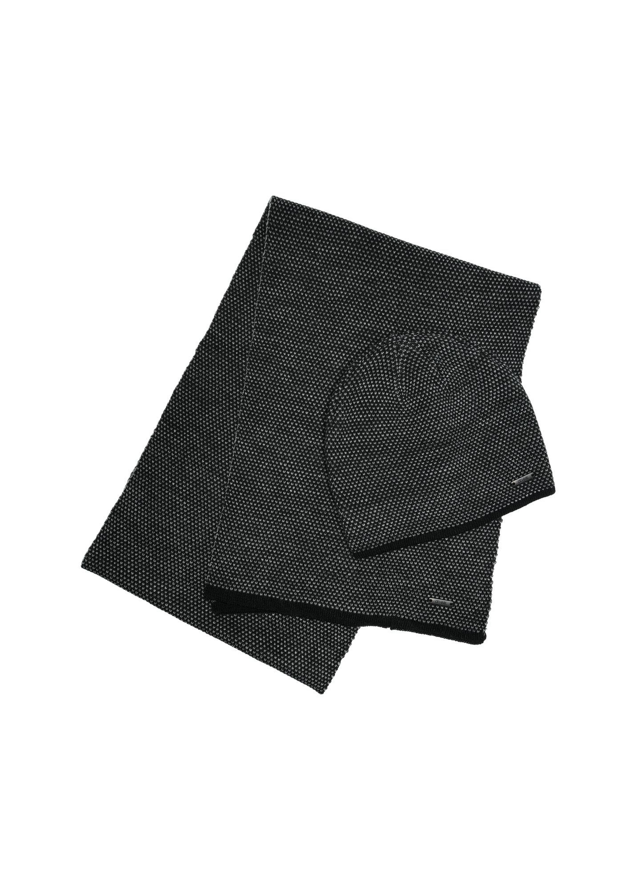 Men's black set with hat and scarf ZESTM-0006-9J(Z26)