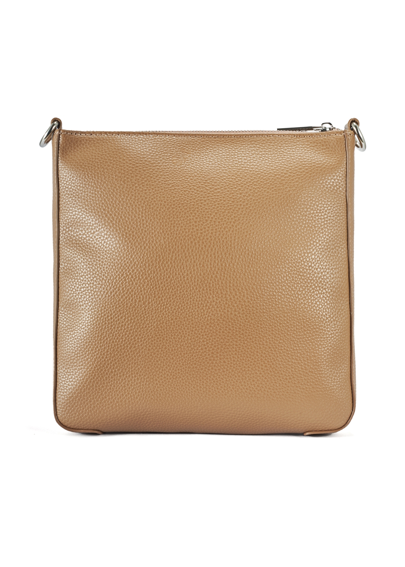 Dark beige women's shoulder bag TOREC-0708B-81(Z25), product view from the back on a white background.