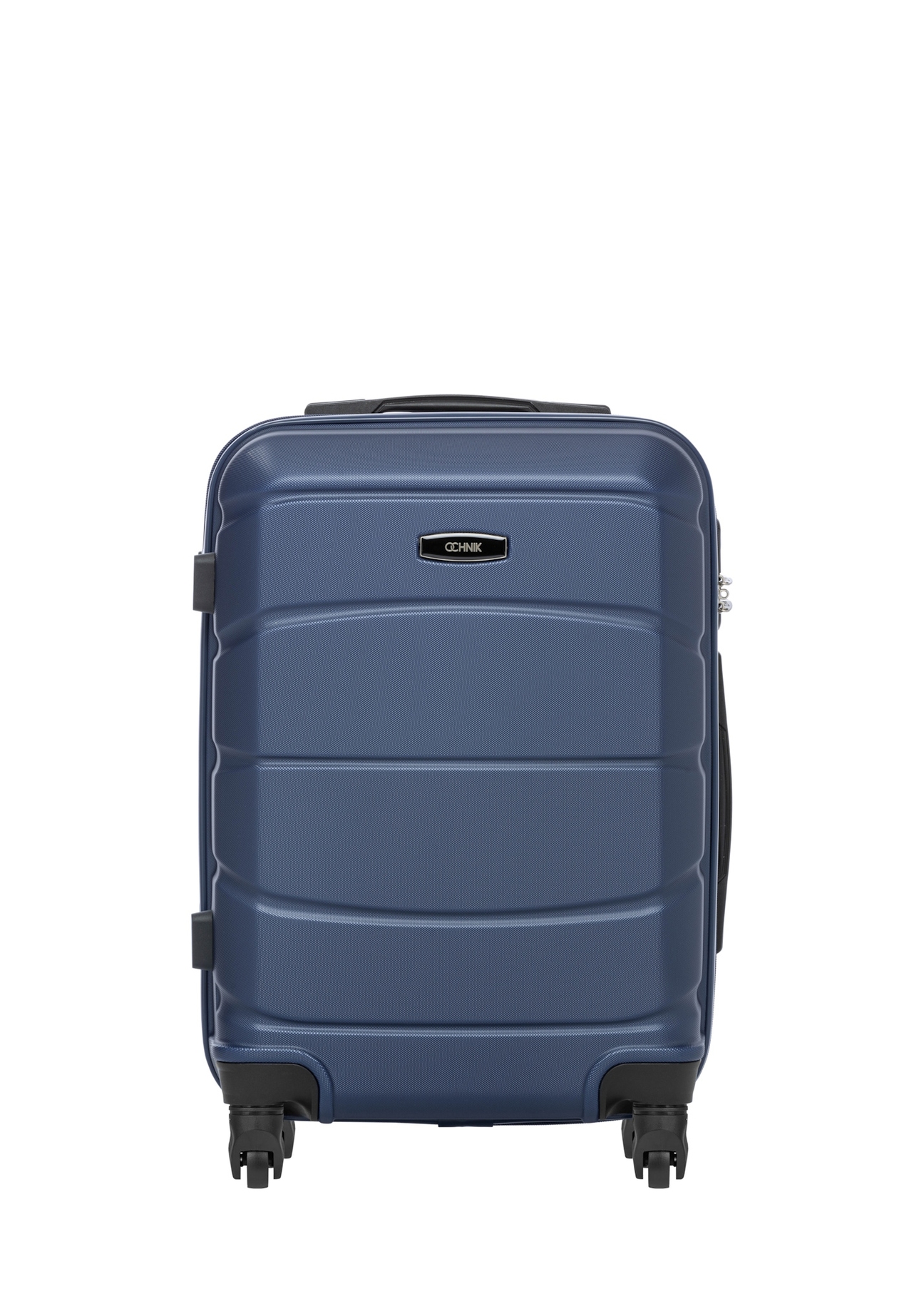 Small suitcase on wheels WALAB-0077-7D-19(W26), front view of the product on a white background.