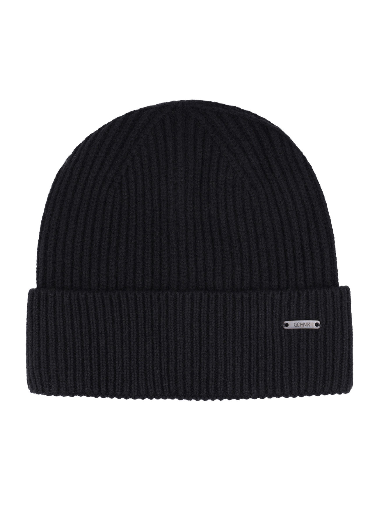 Black men's wool hat CZAMT-0085-99(Z26), front product view on white background.