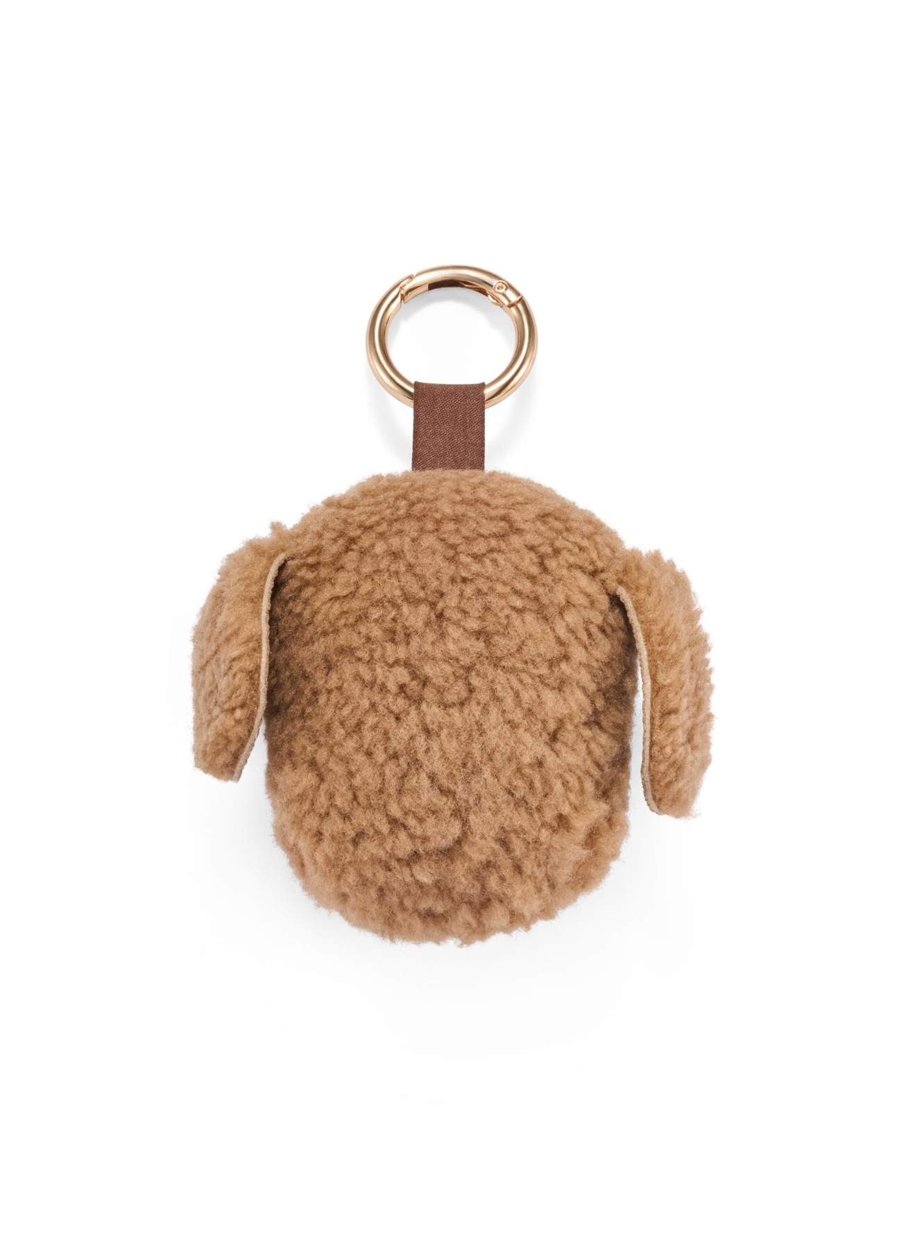 Brown dog-shaped keychain BRELOK-210A-1D(Z26) - front view of the product, on a white background.