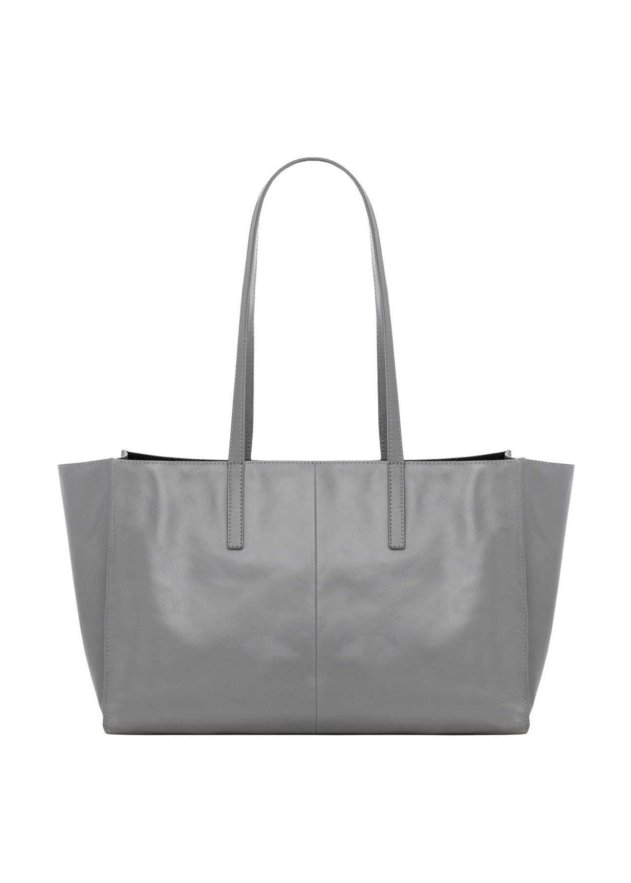 Graphite leather women's handbag TORES-1435-9D(Z26) - product view from the back, on a white background.