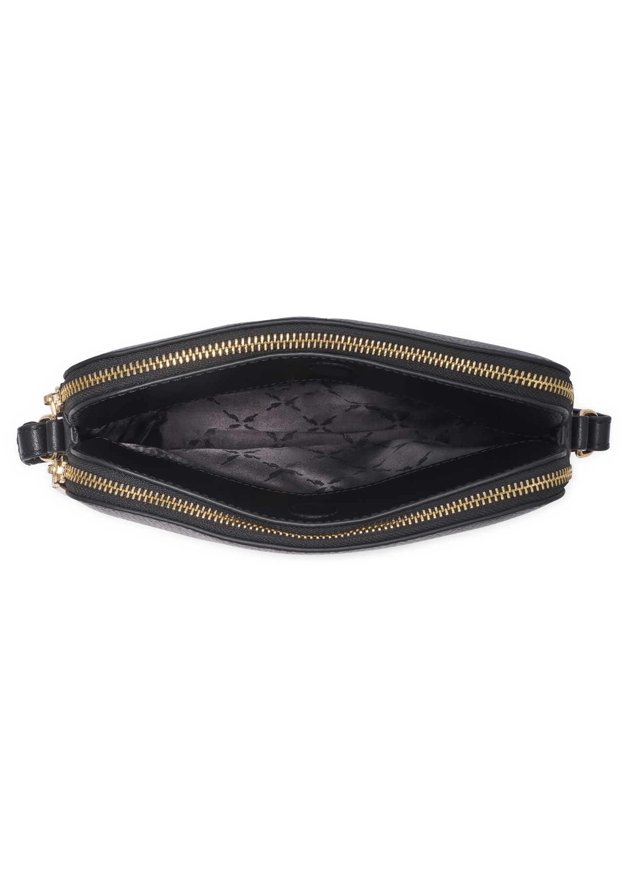 Black small leather women's handbag TORES-1353-9I(Z26), product view inside on white background.