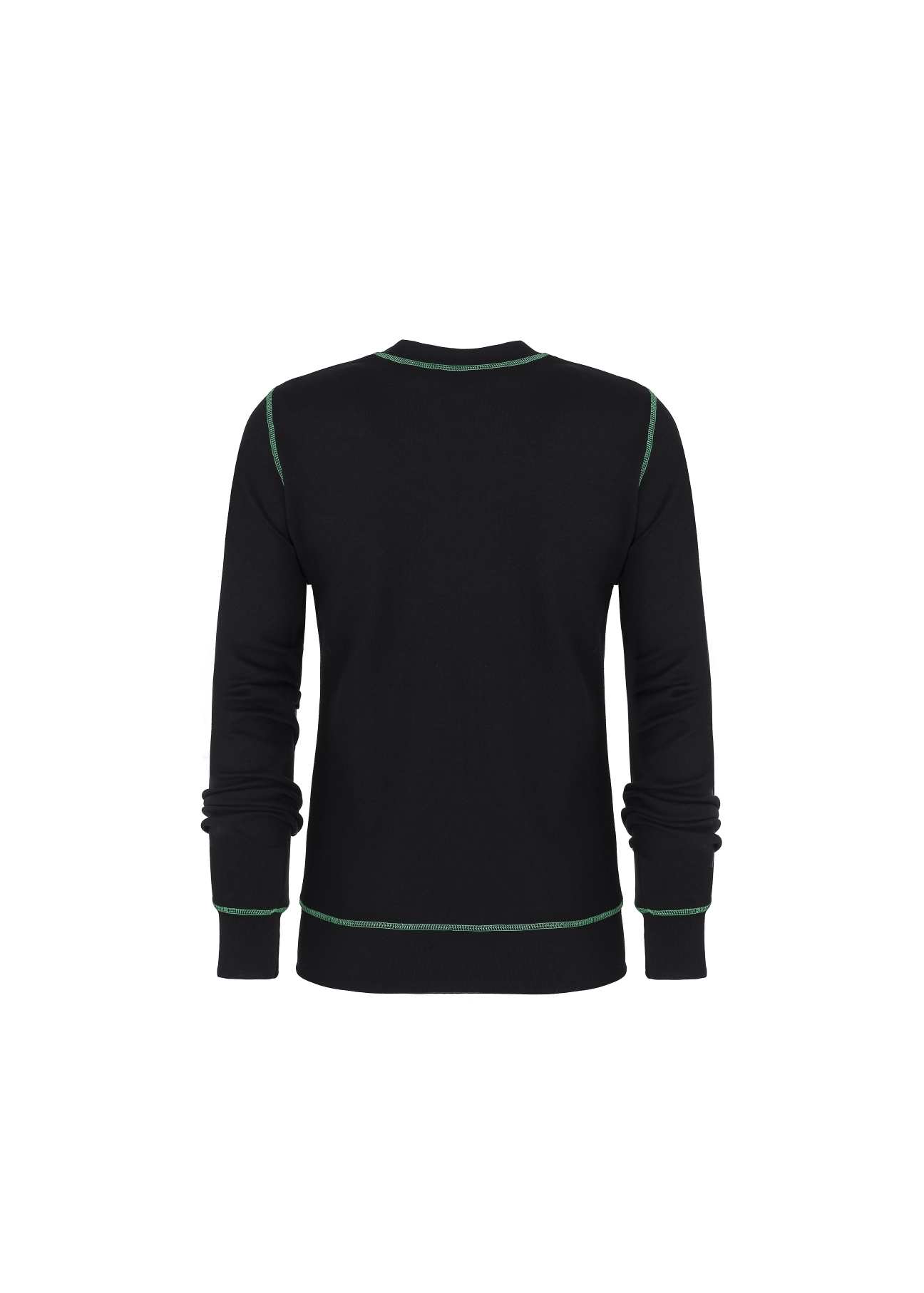 Women's sweatshirt with green elements BLZDT-0010-99(Z19)-02