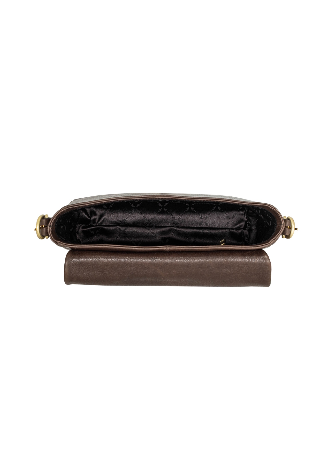 Brown leather women's handbag TORES-1377-1H(Z26), product view inside on white background.