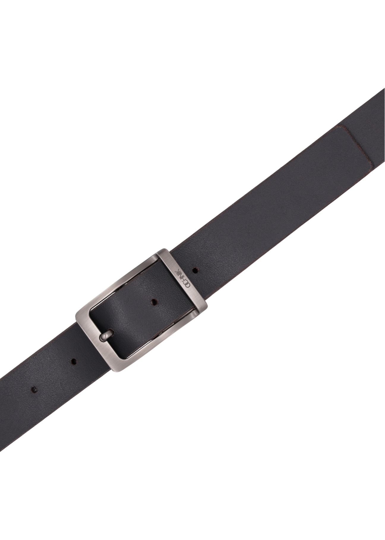 PASMS-0290-99(Z26) men's double-sided leather belt, top view of the product on a white background.
