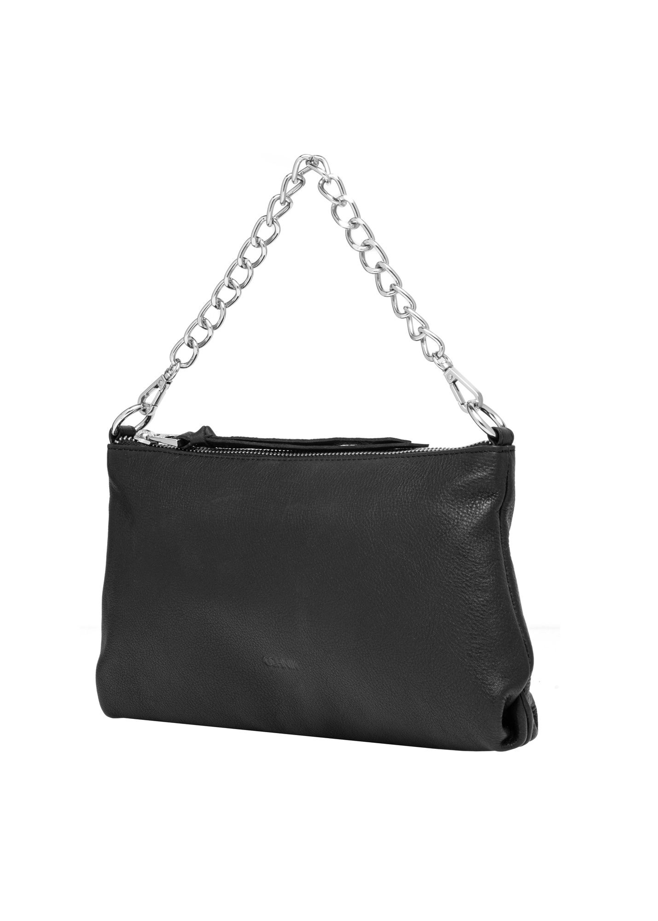 Black shoulder bag with chain TORES-1387-99(Z26) - diagonal product view, on a white background.