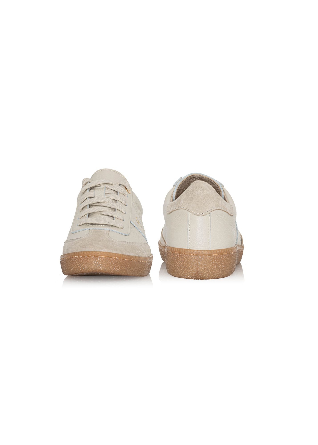 Beige leather women's sneakers BUTYD-1143-81(Z24) photo 4