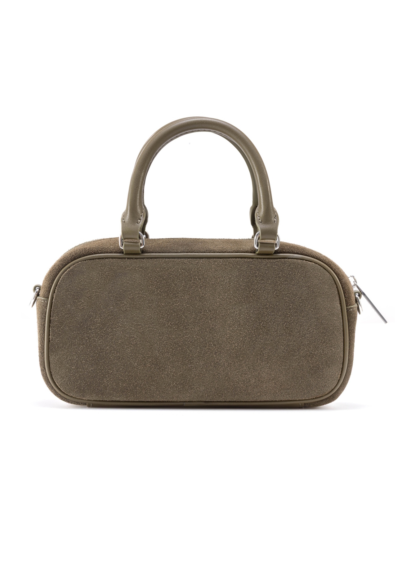 Women's khaki shoulder bag TORES-1193-55 (Z25), product view from the back on a white background.