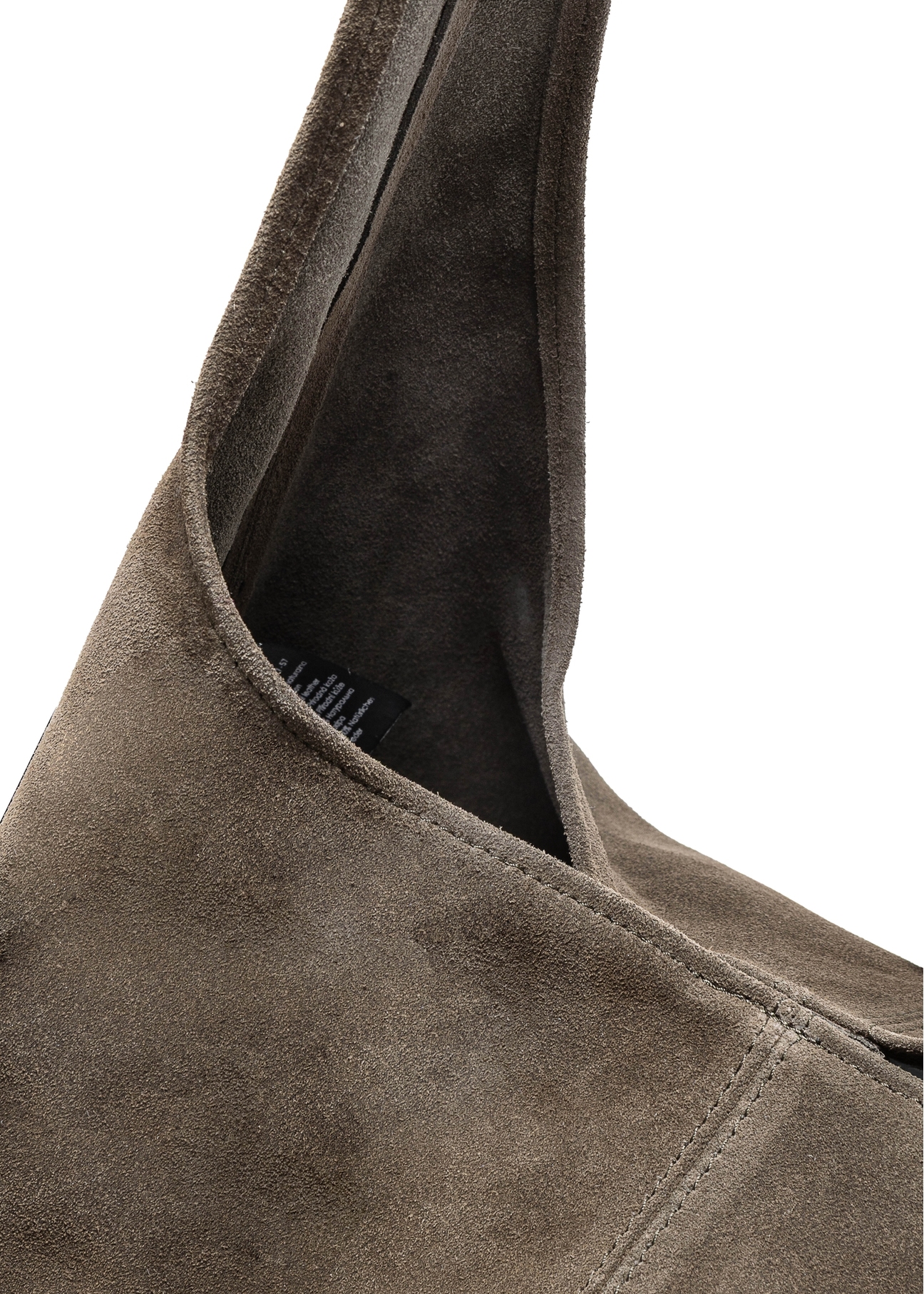 Women's suede shopper bag khaki TORES-1177-57(Z25)