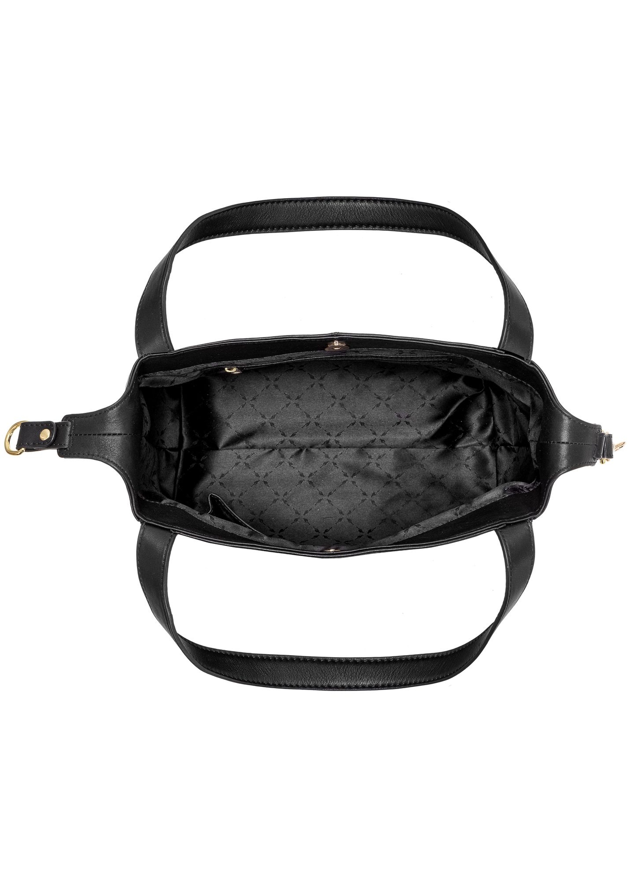 Women's black natural leather handbag TORES-0938-99(Z23)-05
