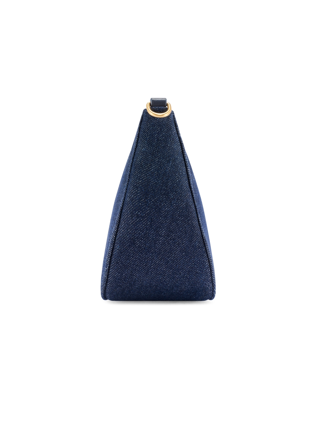 Small denim women's handbag TOREN-0335-7H(W26), product view from the front on a white background.