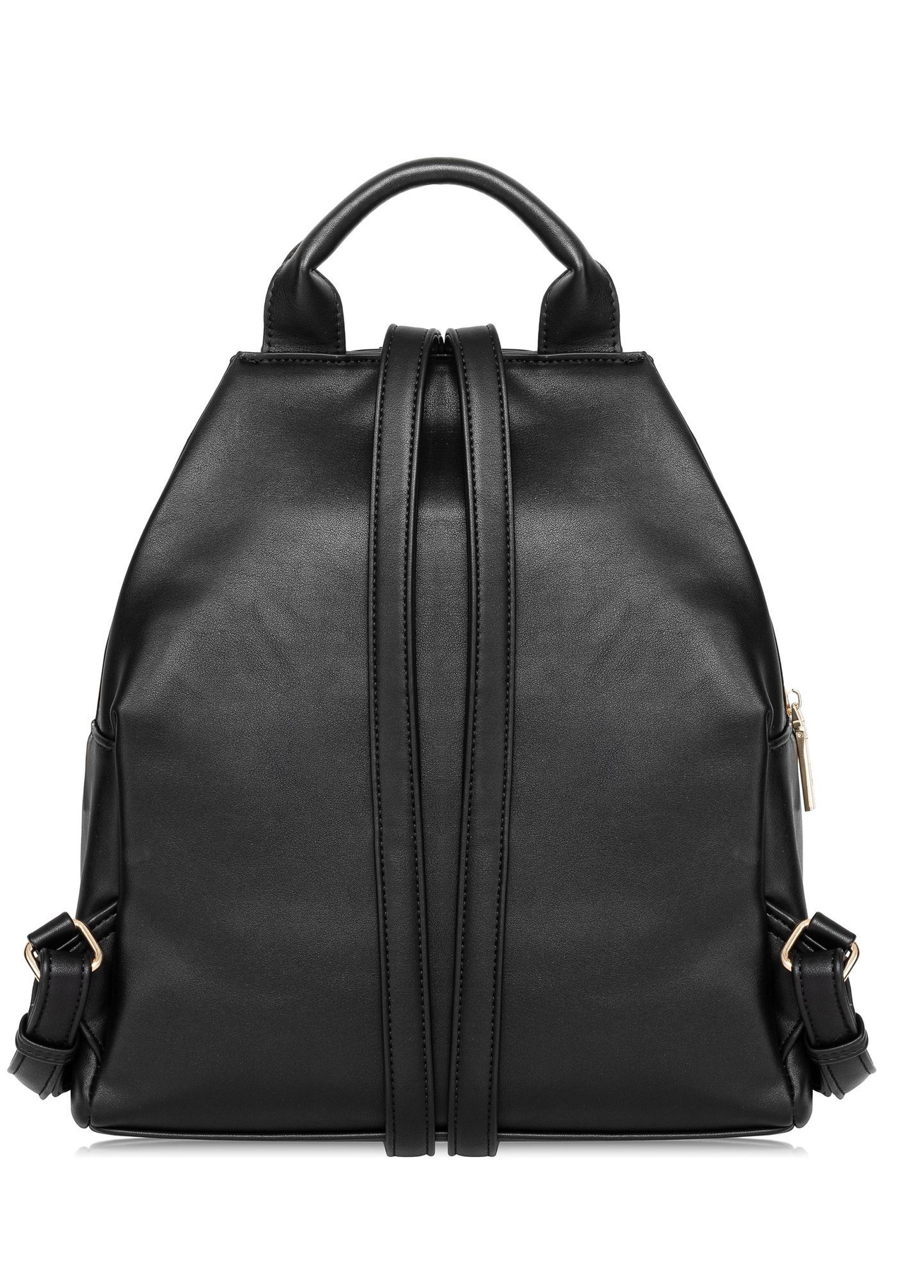 Black women's backpack made of imitation leather TOREC-0923-99(W26)