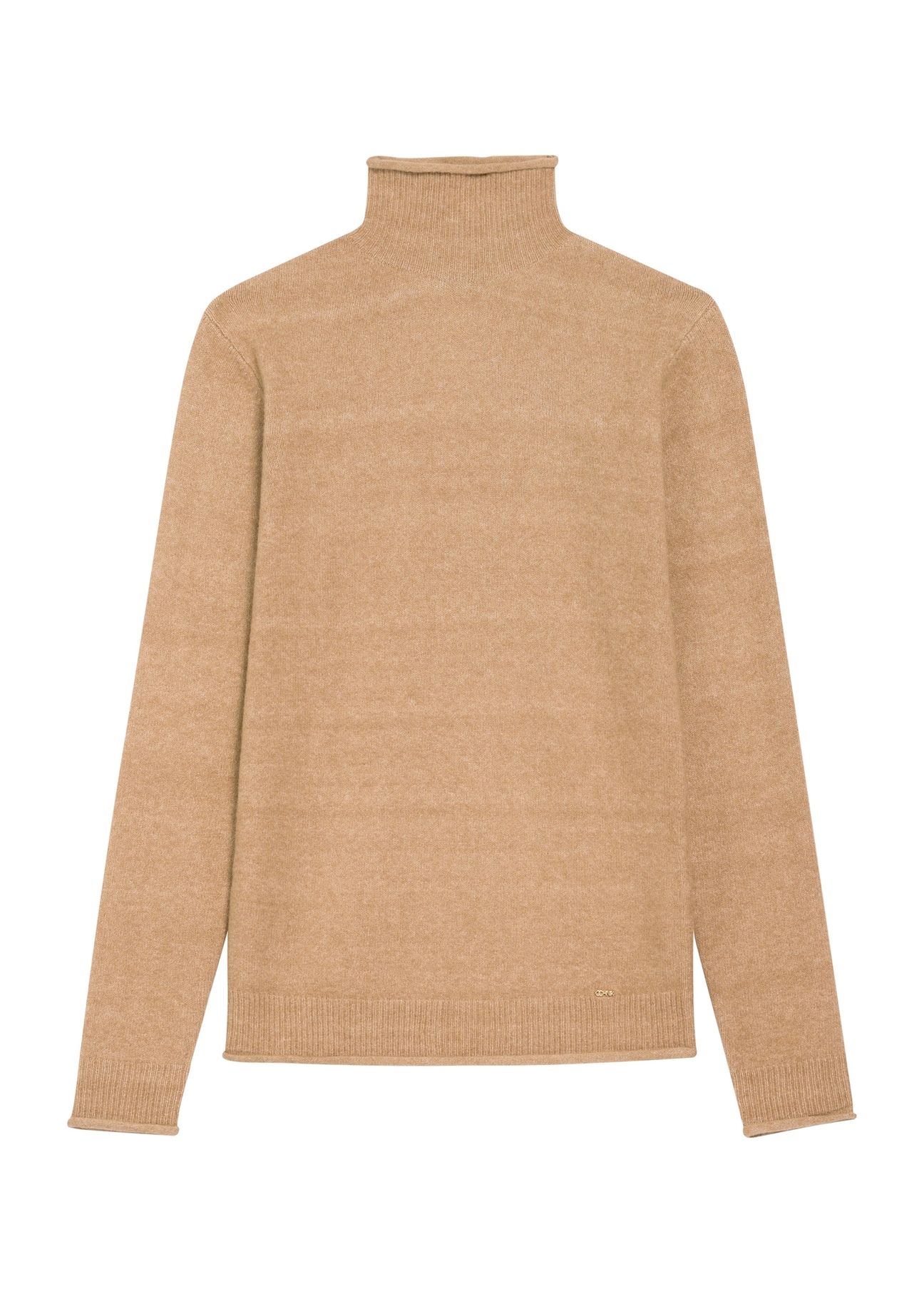 Women's camel wool blend sweater SWEDT-0241-24(Z25), front product view on white background.
