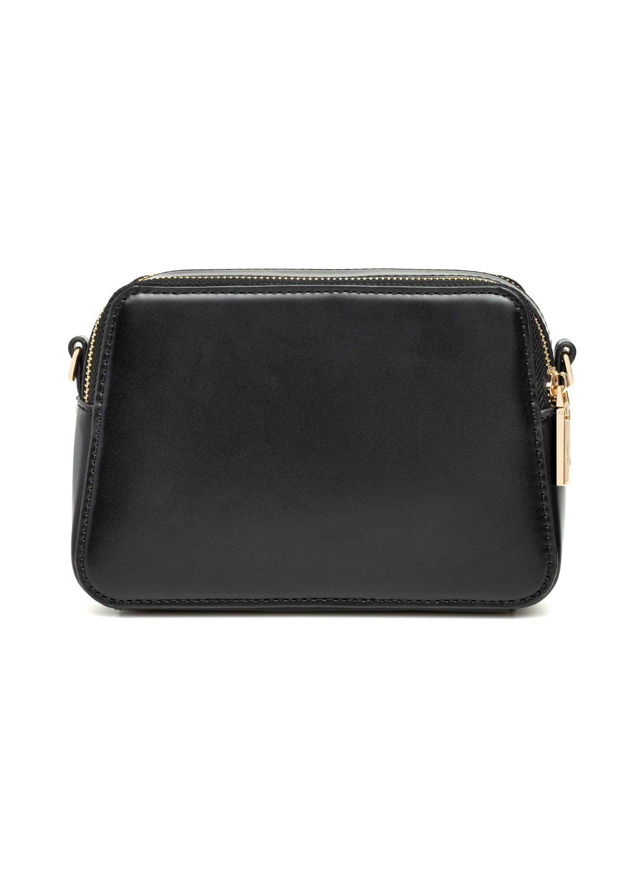 Black small women's handbag TOREC-1126-99(W26), product view from the back on a white background.
