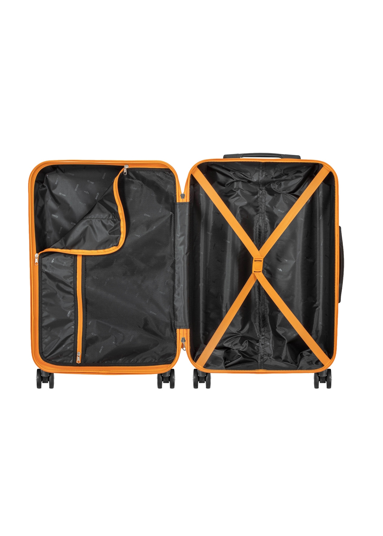 Set of 19'/24'/28' wheeled suitcases WALAB-0040-3A(W26), product view inside on white background.