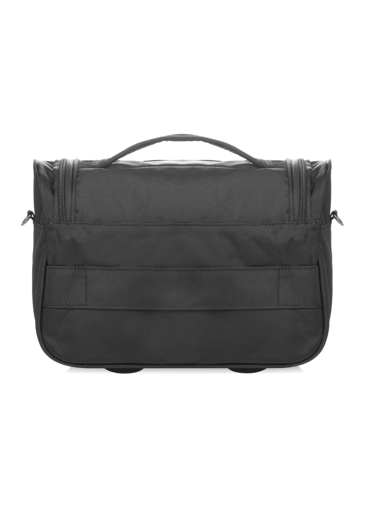 Black large cosmetic bag WALNY-0045-99-14(W26), back view of the product on a white background.
