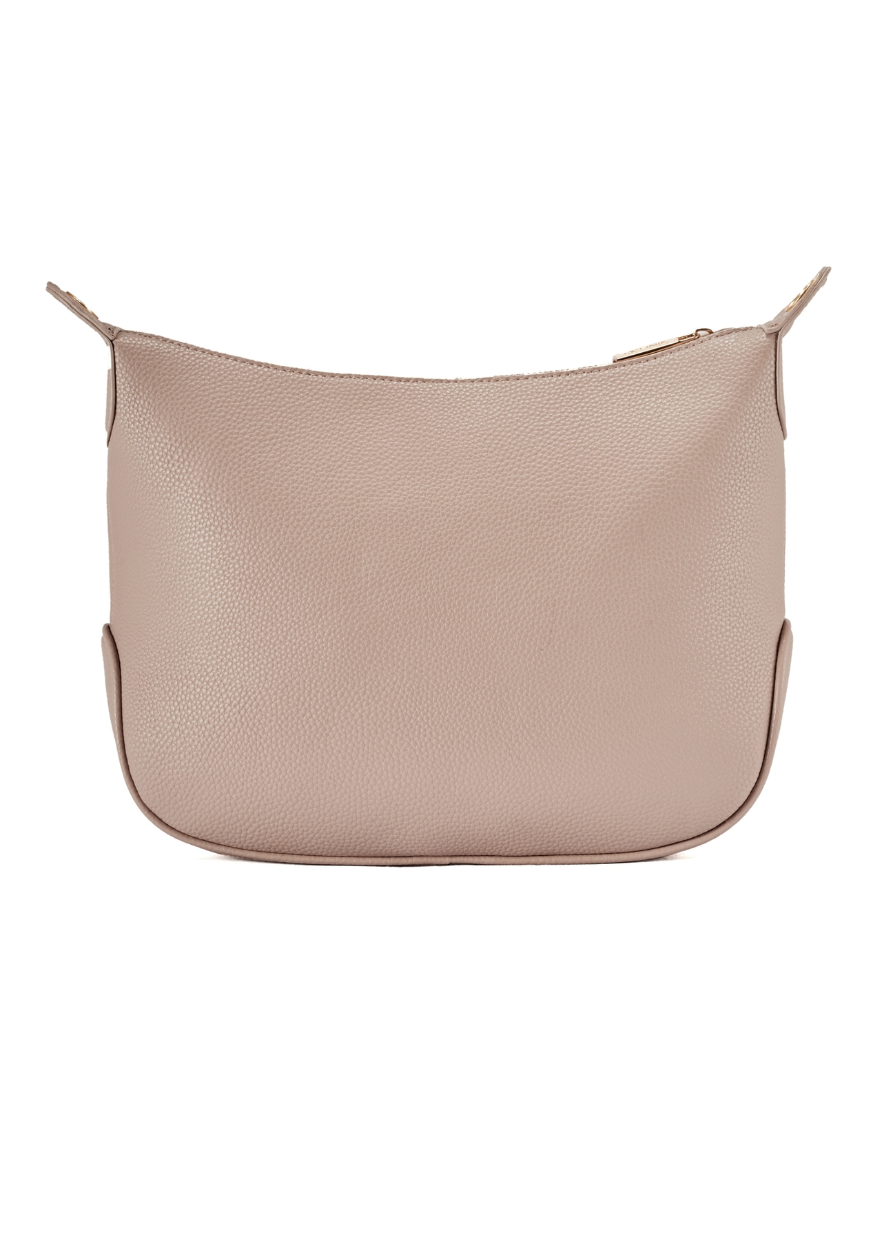 Beige women's hobo-style handbag TOREC-0829A-80(Z25), product view from the back on a white background.