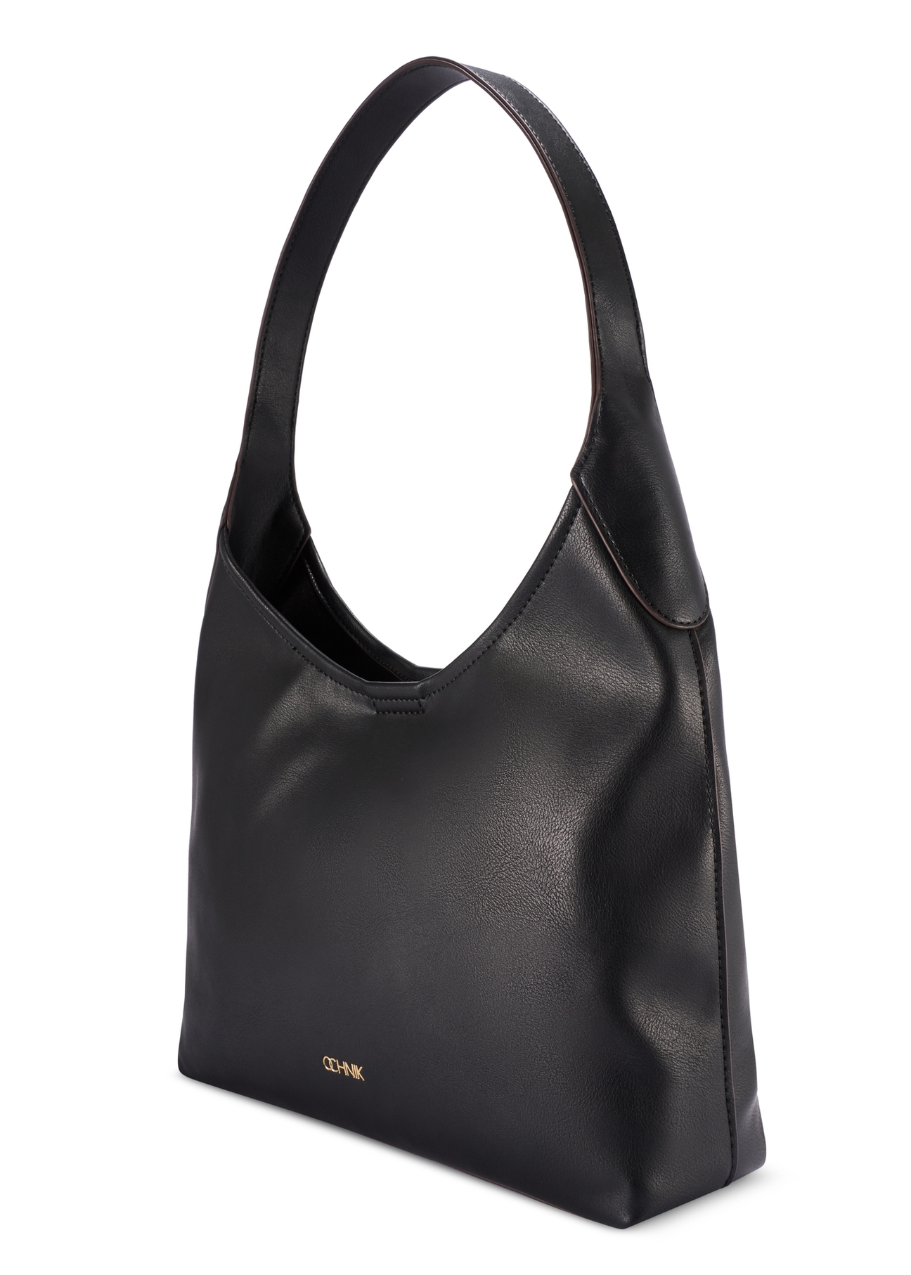 Black medium women's handbag TOREC-1200-99(W26), diagonal product view on a white background.