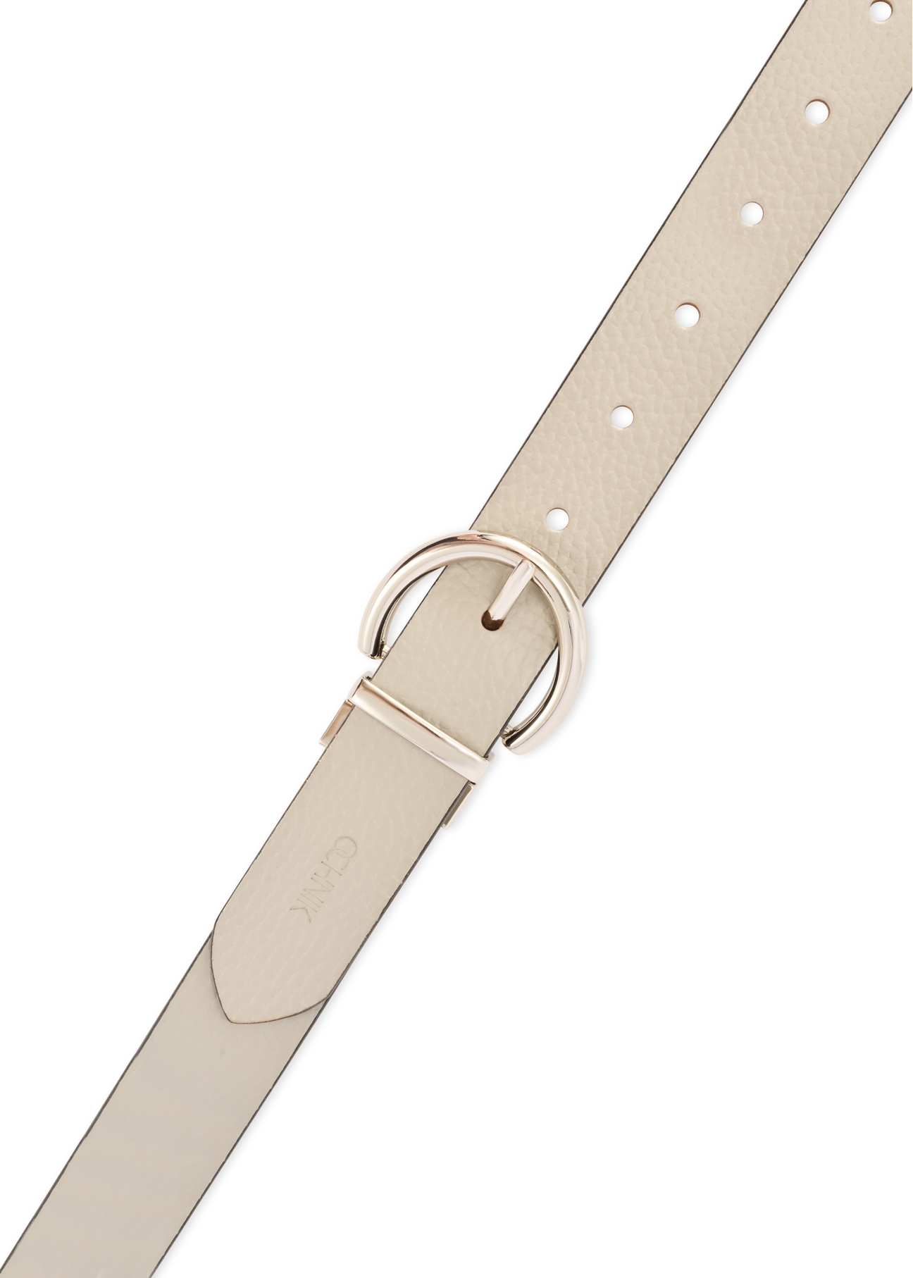 Reversible black and gray women's belt PASDS-0175B-92(Z25), view of the product buckle on a white background.