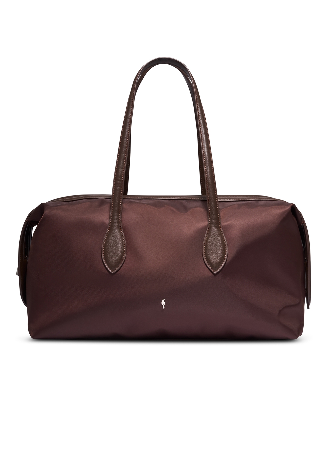 Large dark brown shopper bag TOREN-0354-1I(Z26), front product view on white background.