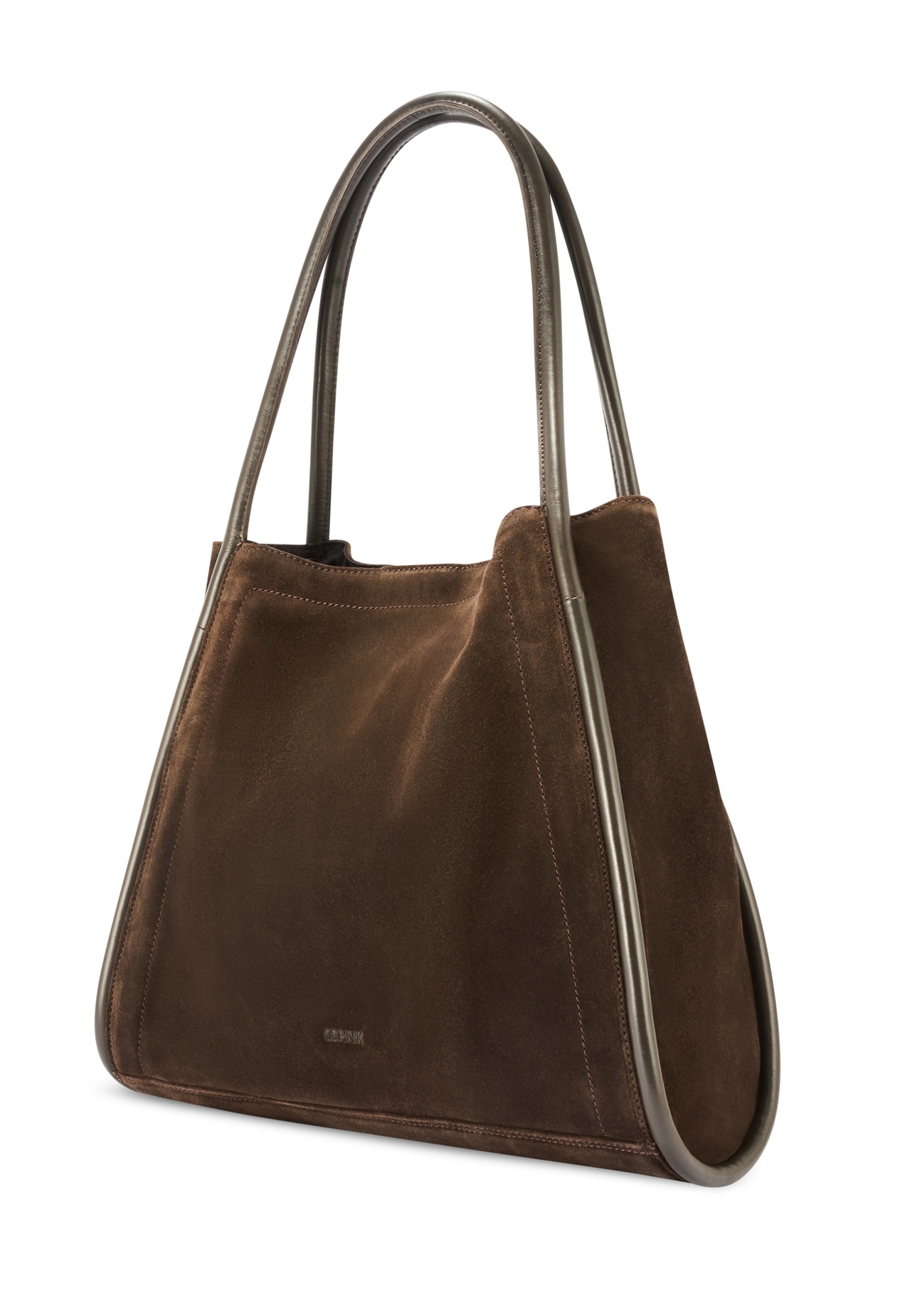 Brown suede large women's handbag TORES-1250-1I(W26)