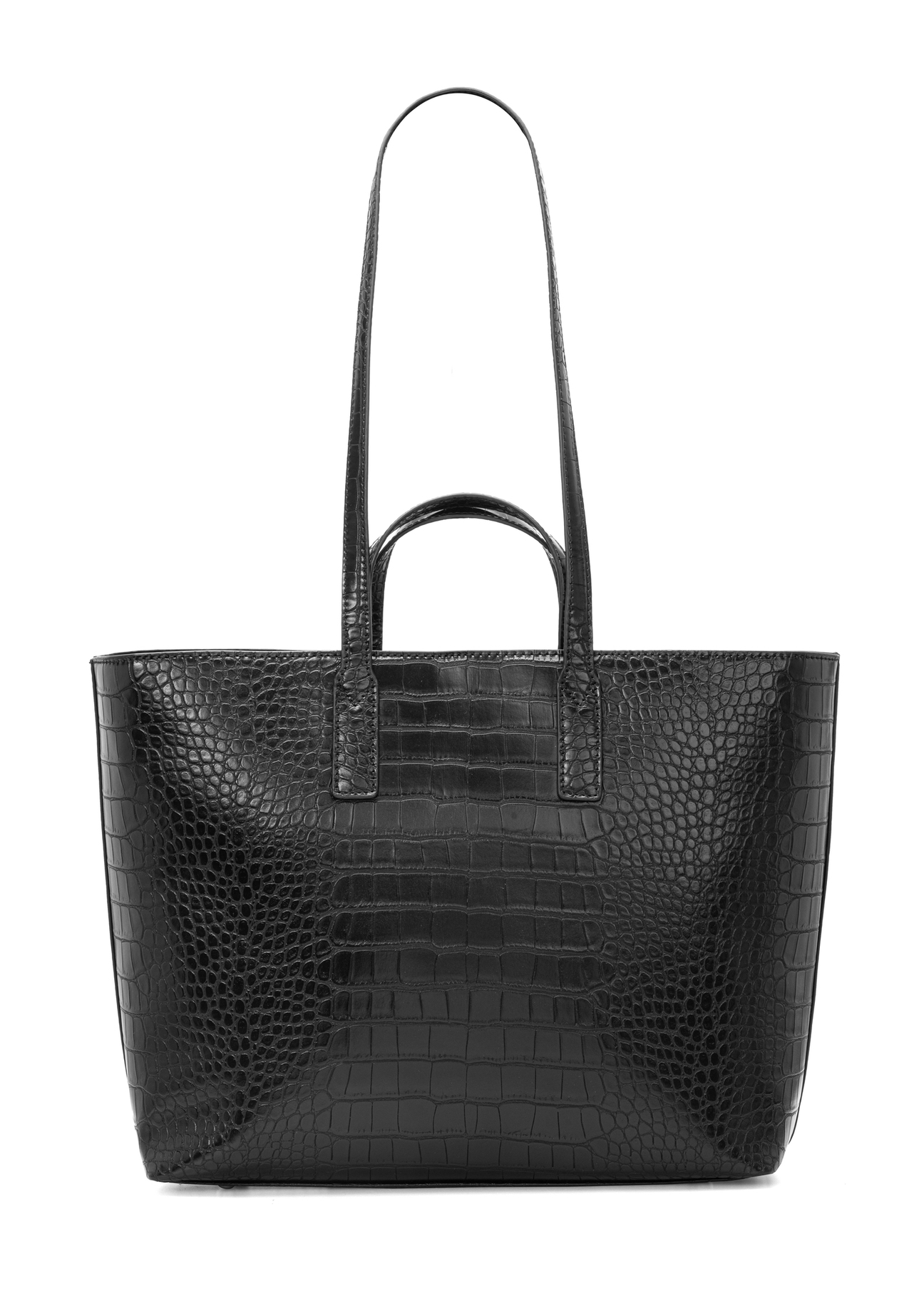 Black women's shopper handbag TOREC-1204-9G(W26), product view from the back on a white background.