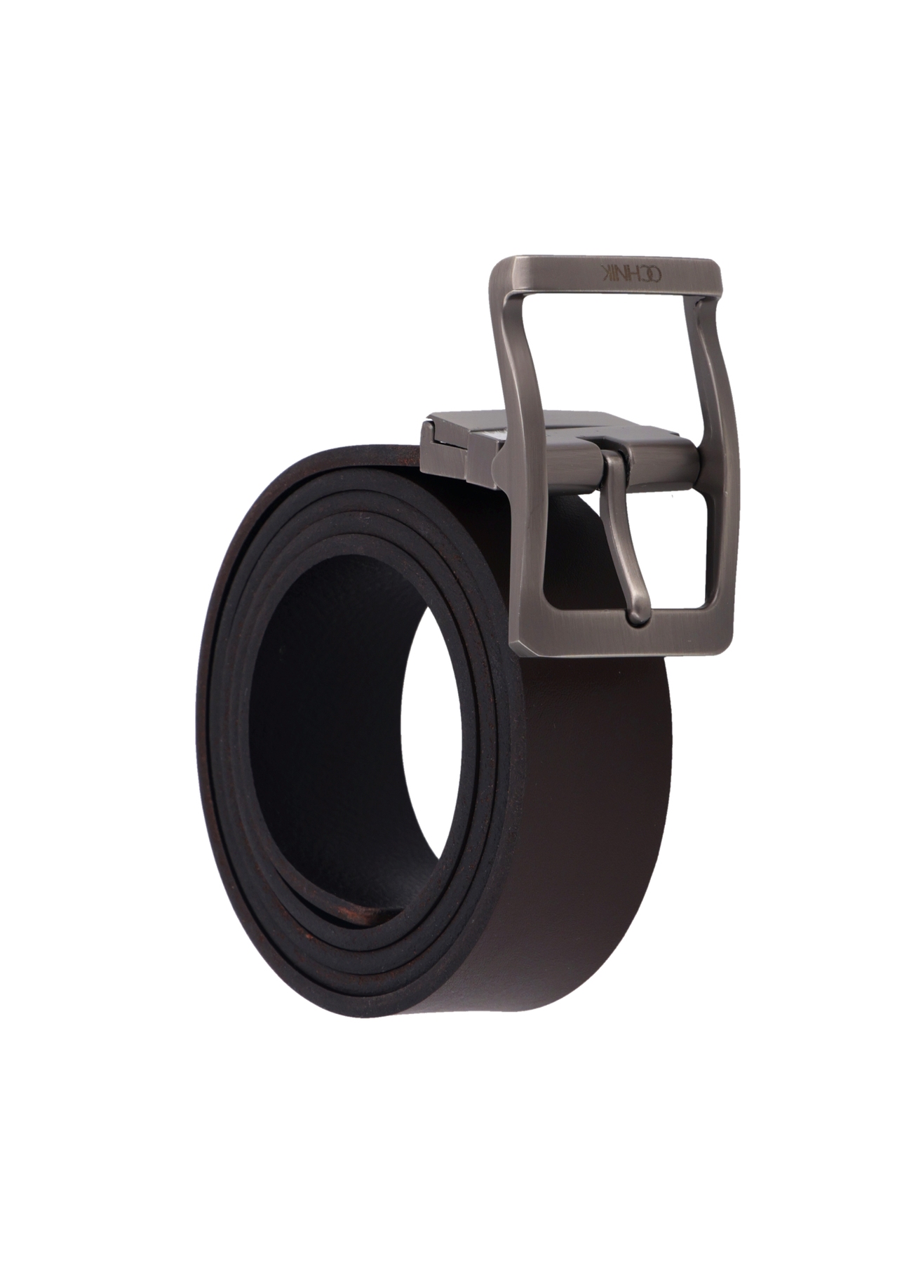 PASMS-0290-1I(Z26) men's double-sided leather belt, diagonal product view on white background.