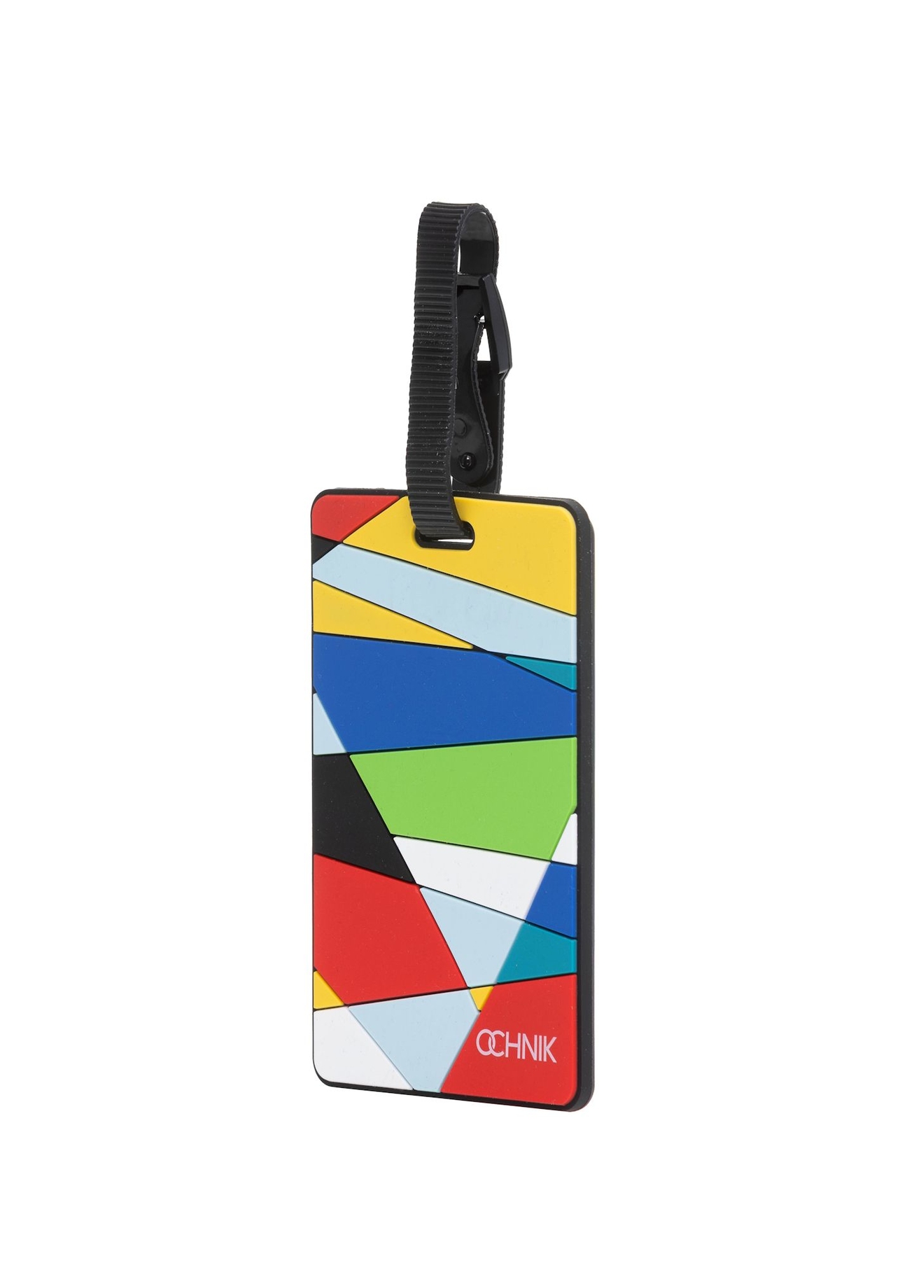 Luggage tag AW-012-0005-15(W25), diagonal view of the product without packaging on a white background.