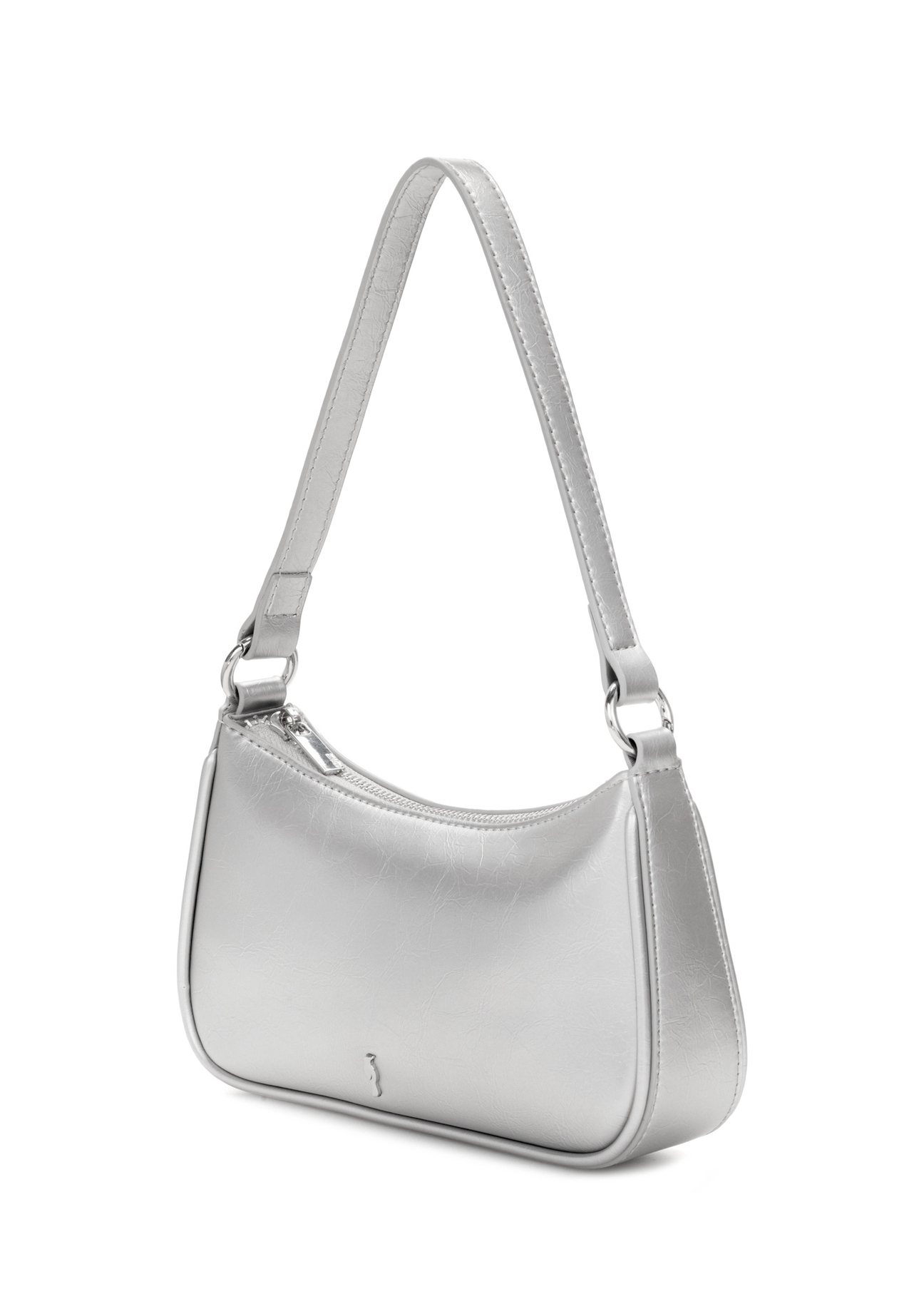 Small silver women's handbag TOREC-1071-91(Z25), diagonal product view on a white background.