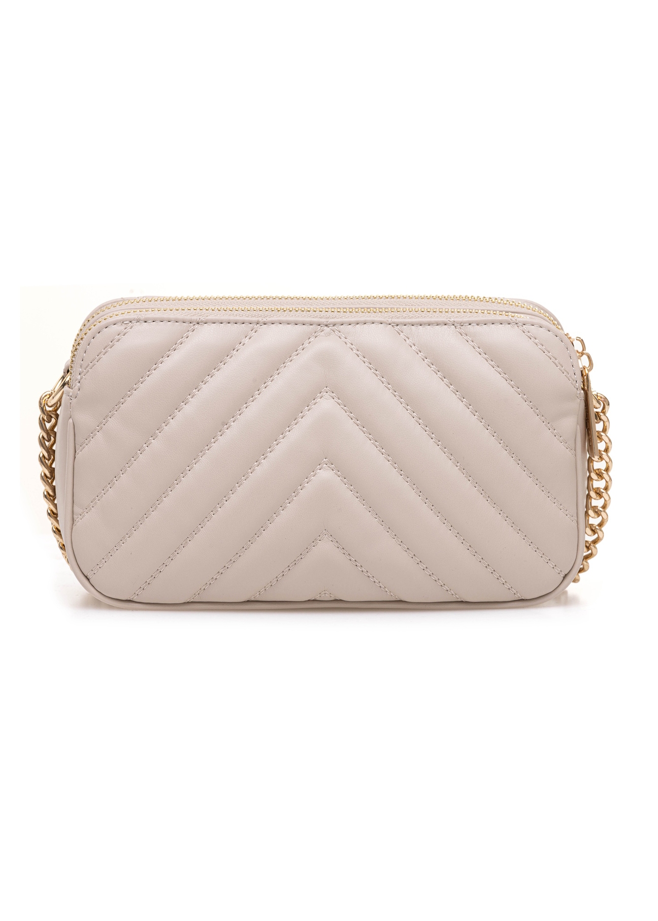 Small cream women's handbag TOREC-1051-12(Z25), product view from the back on a white background.