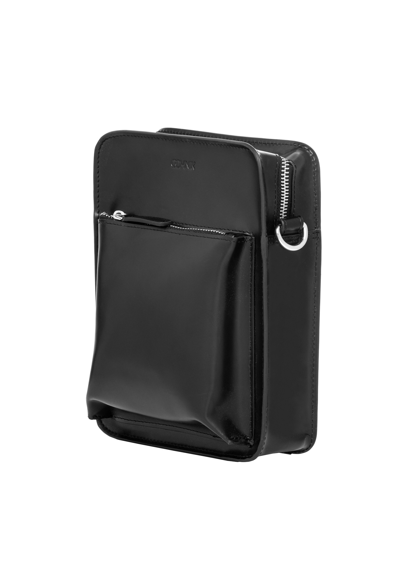 Black leather men's bag TORMS-0530-99(Z26), diagonal product view on a light background.