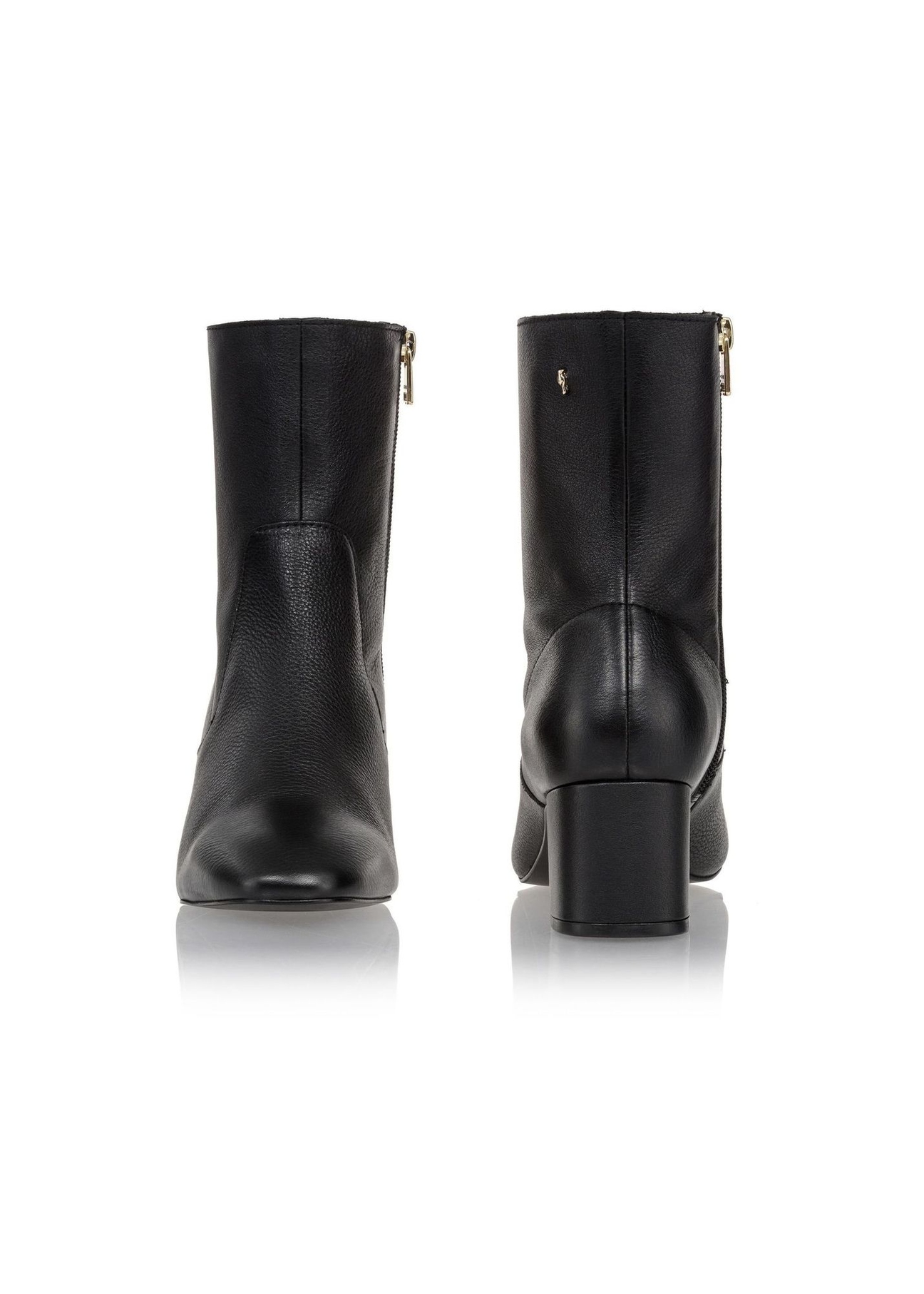 Women's black leather boots BUTYD-0812A-99(Z23)-03