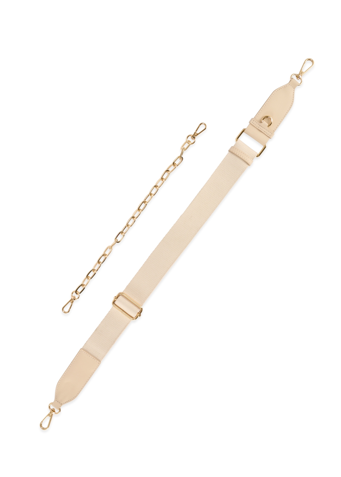 Small cream women's handbag TOREC-1171-0B(W26), view of the product strap on a white background.